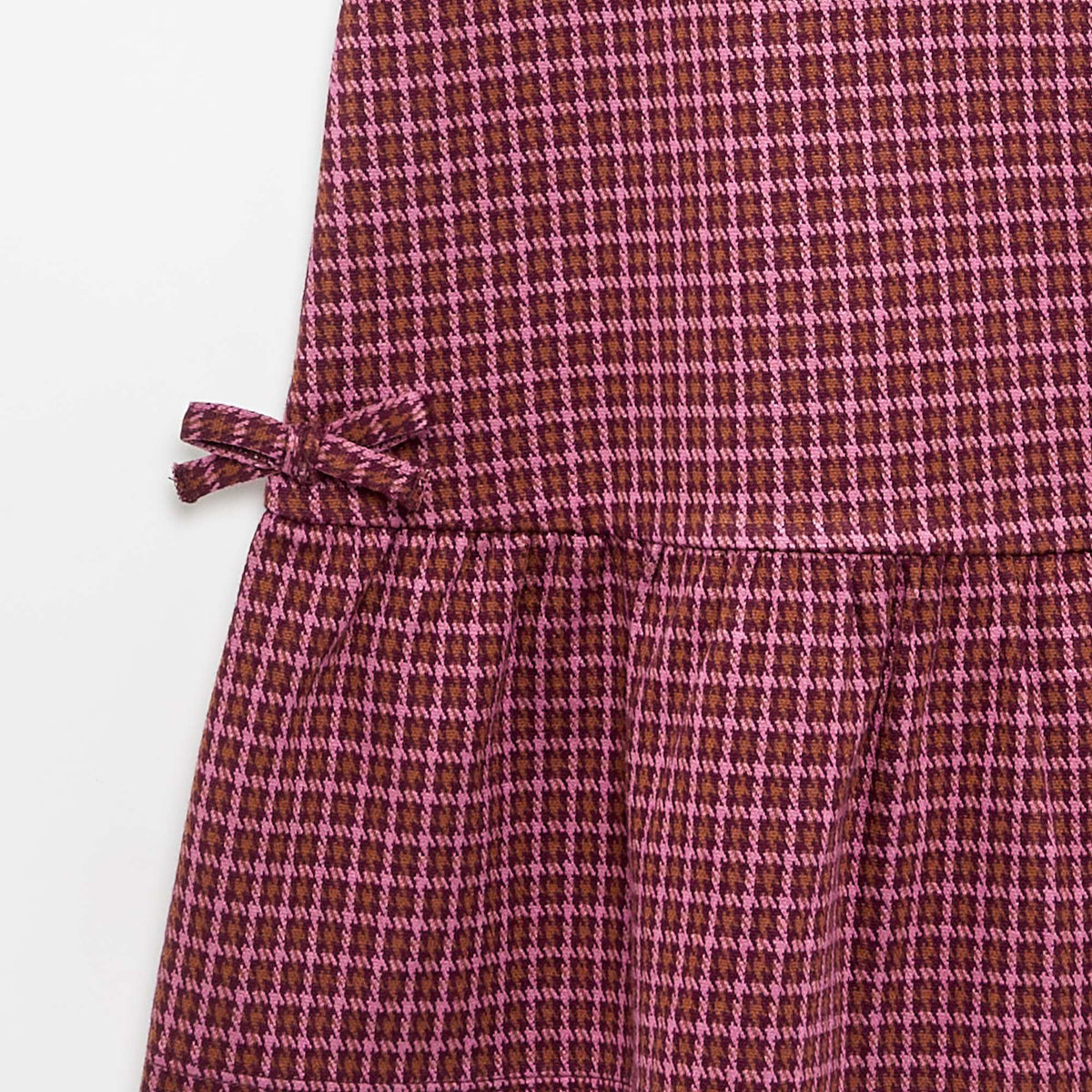 Short-sleeved printed dress PINK