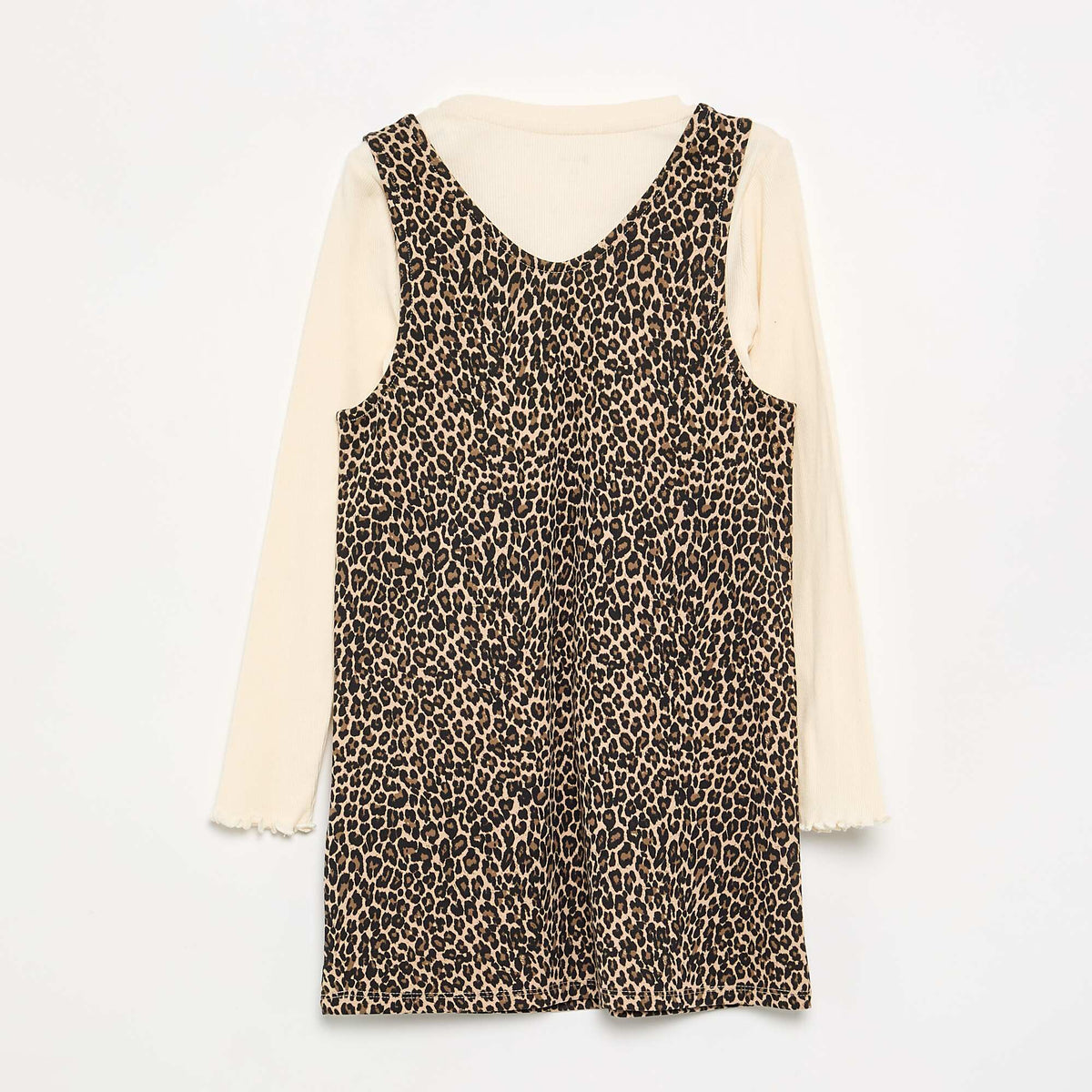 2-piece set - Dress + Long-sleeved T-shirt BEIGE