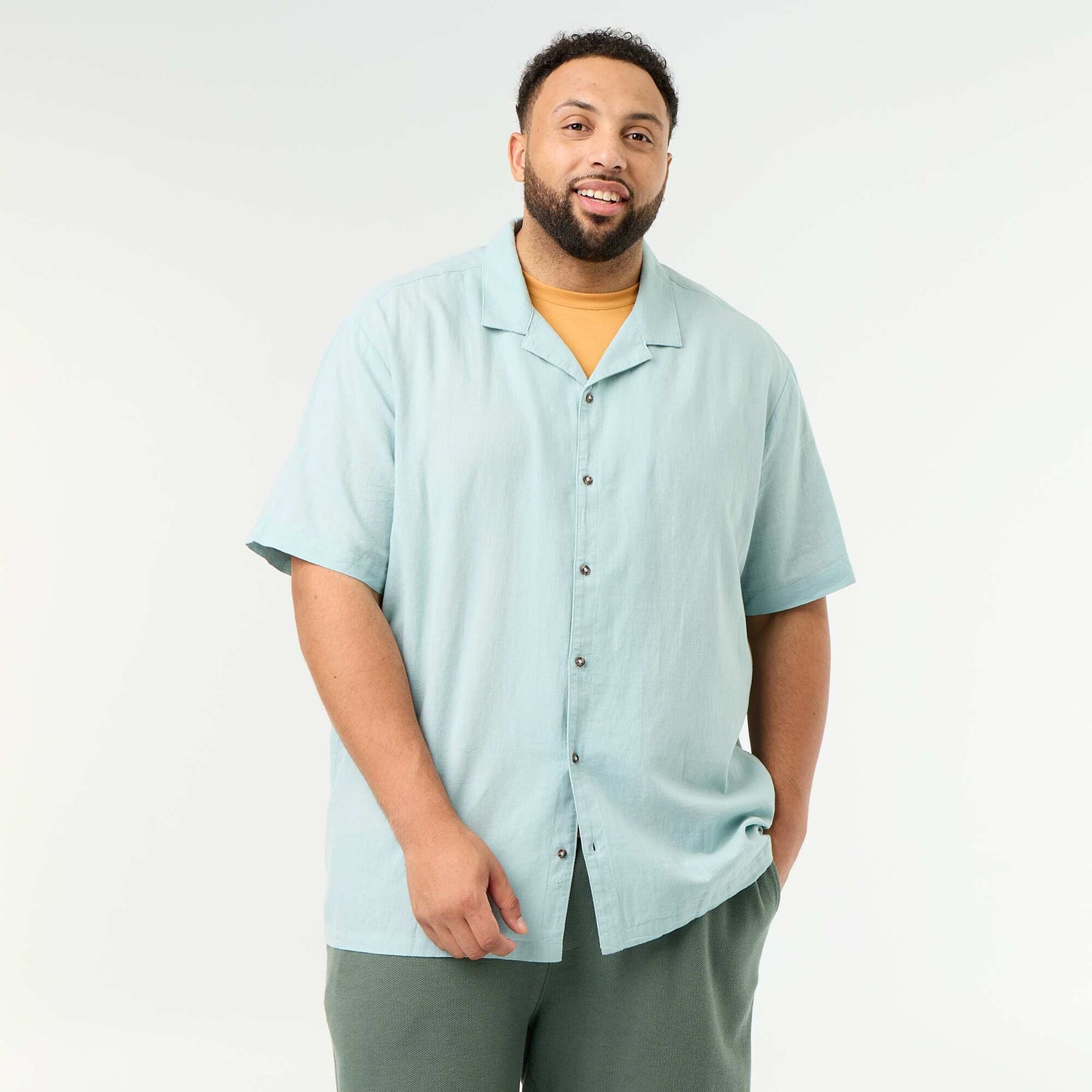 Chino Bermuda Shorts with Elasticated Waist GREEN