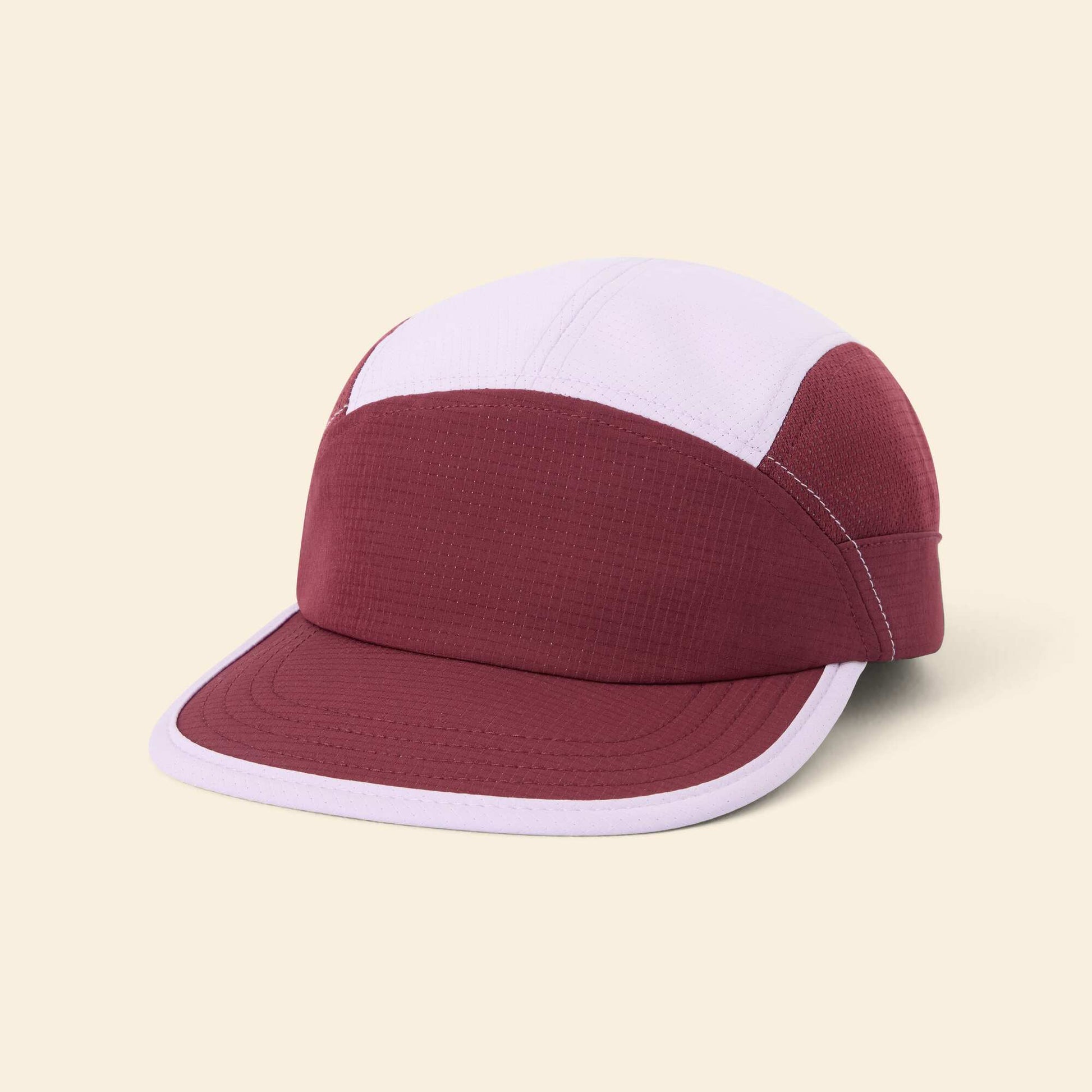 Running cap with soft brim RED