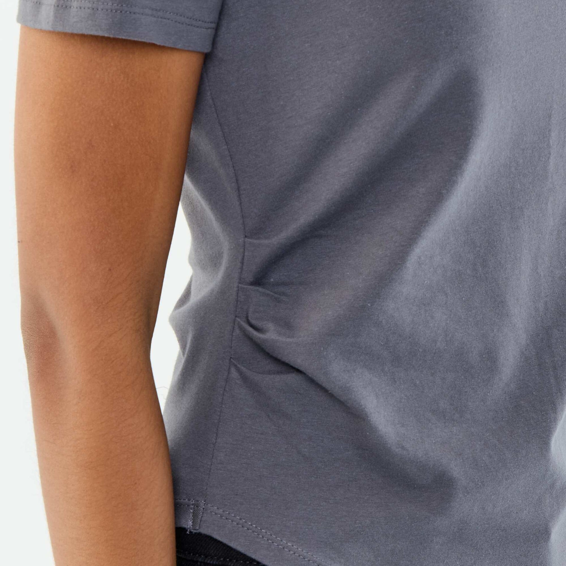Asymmetric Short-Sleeved T-Shirt GREY