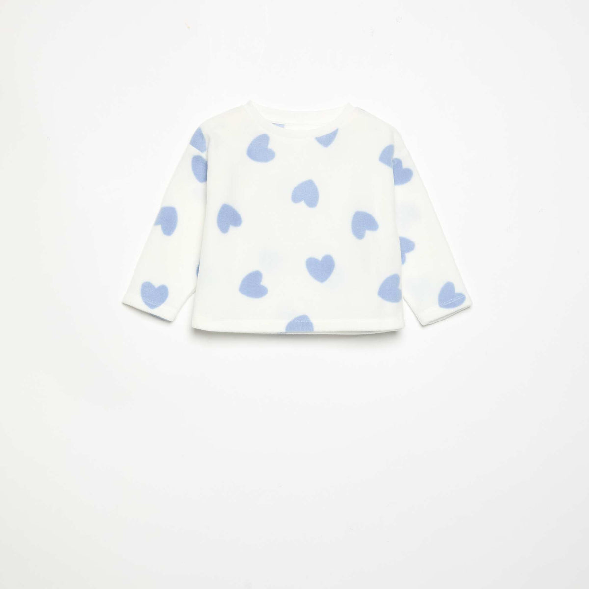 2-piece fleece pyjamas WHITE