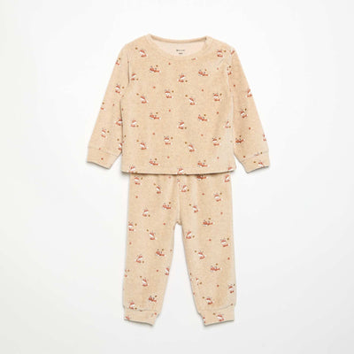 2-piece Pyjamas - Sweatshirt + Trousers BEIGE