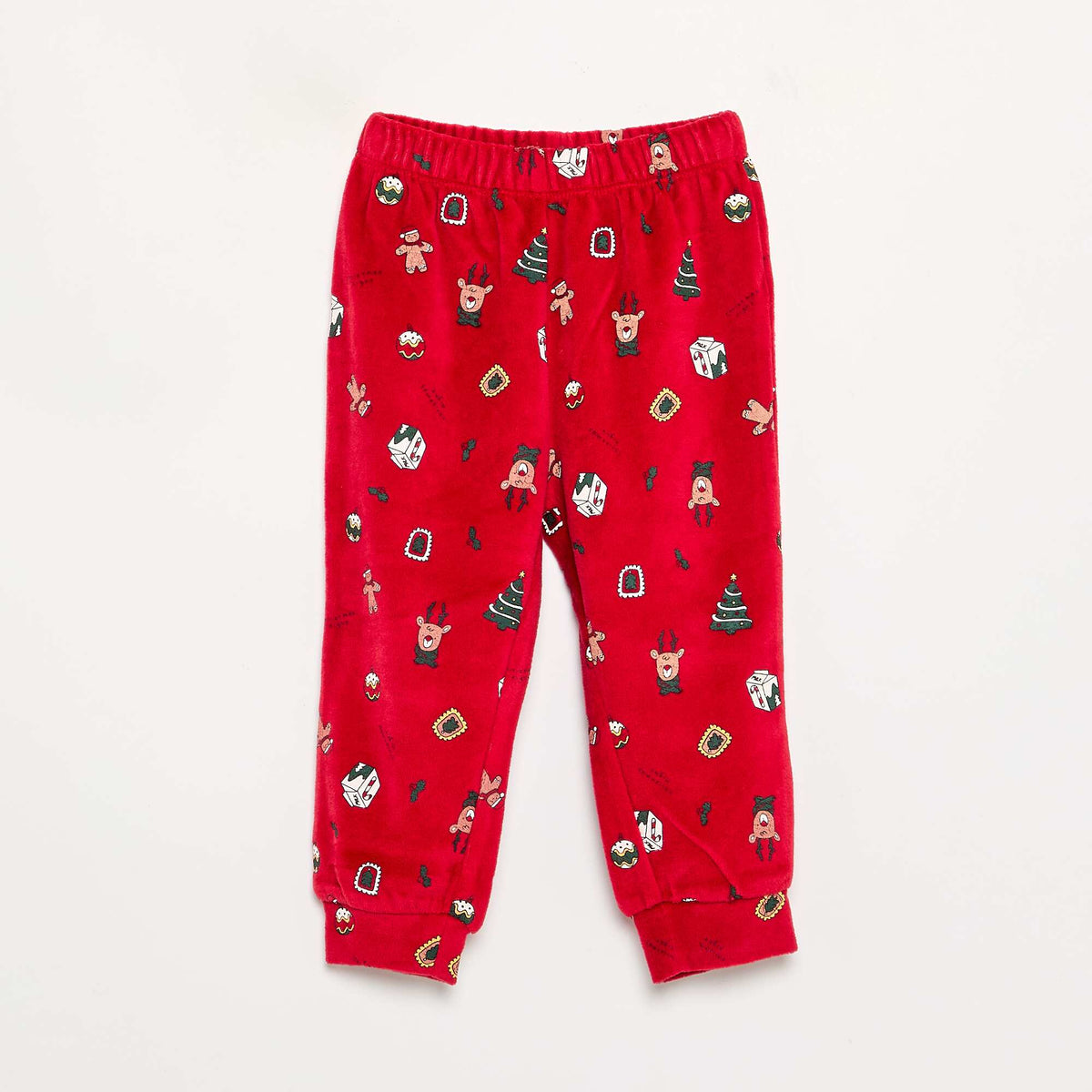2-piece Pajama Set - Sweatshirt + Pants RED