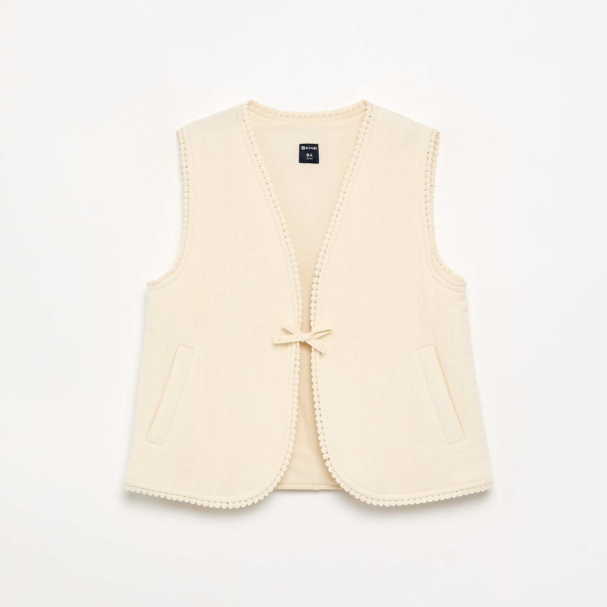 Quilted sleeveless gilet BEIGE
