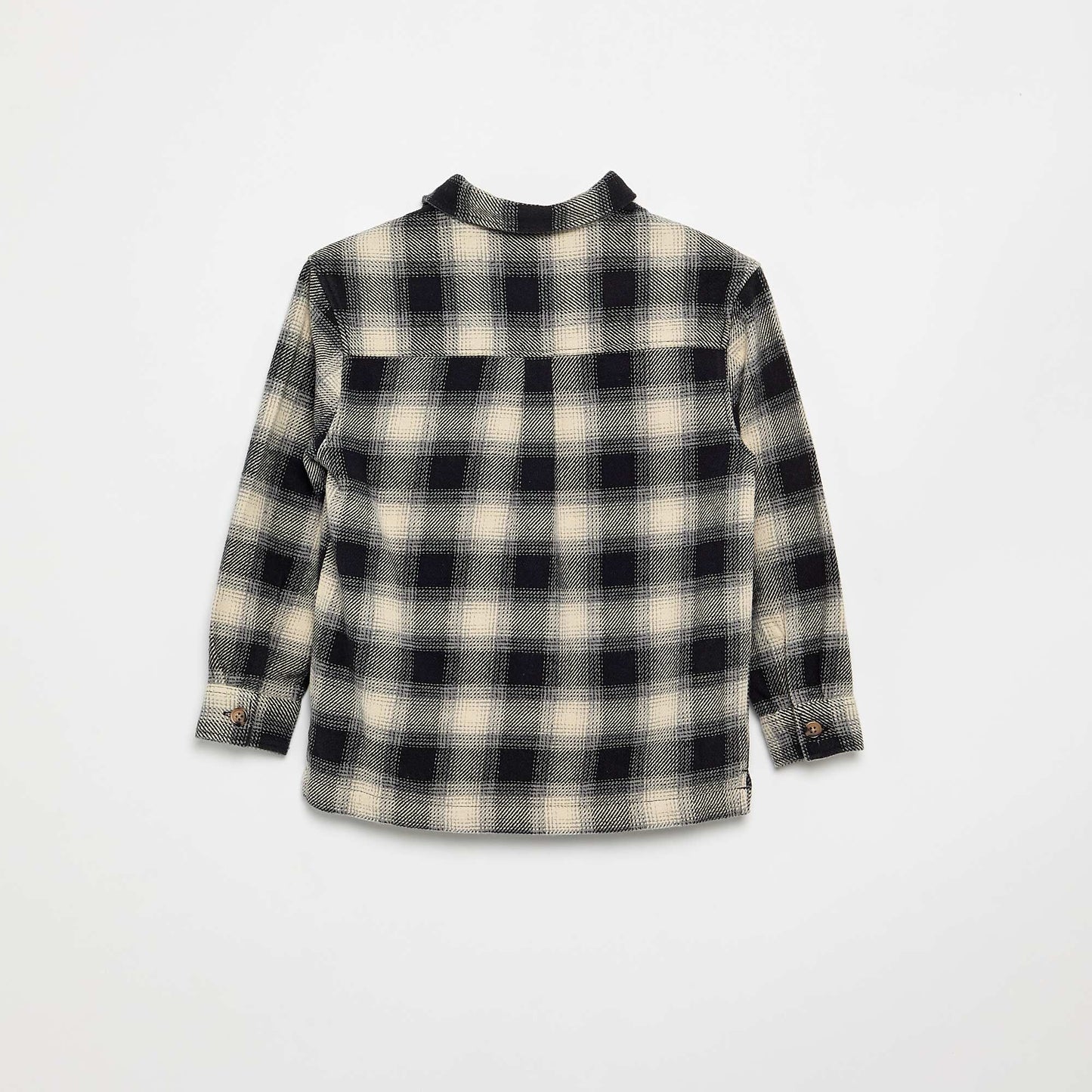 Flannel Plaid Hooded Shirt WHITE