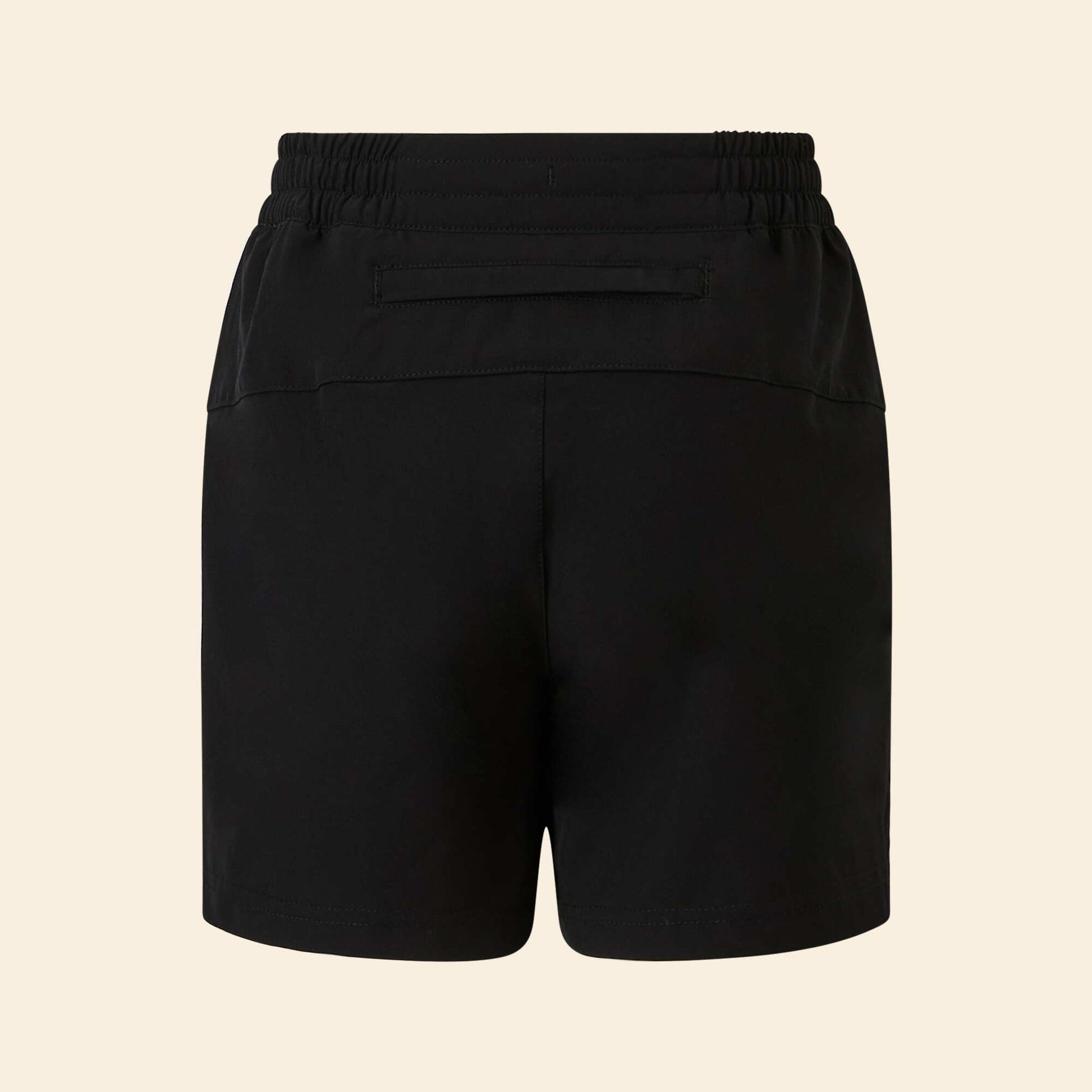 Sports shorts with zipped back pocket BLACK