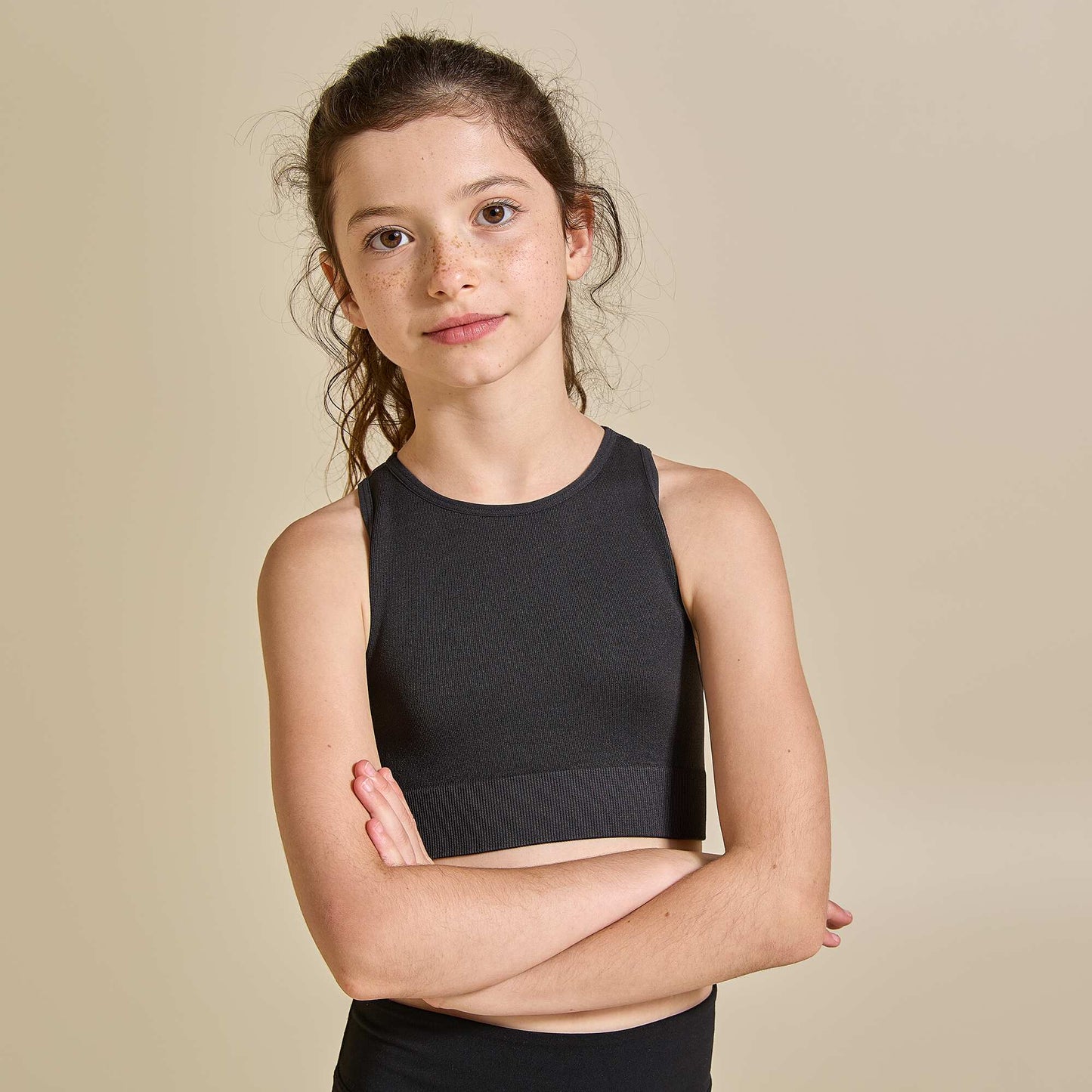 Seamless sports bra BLACK