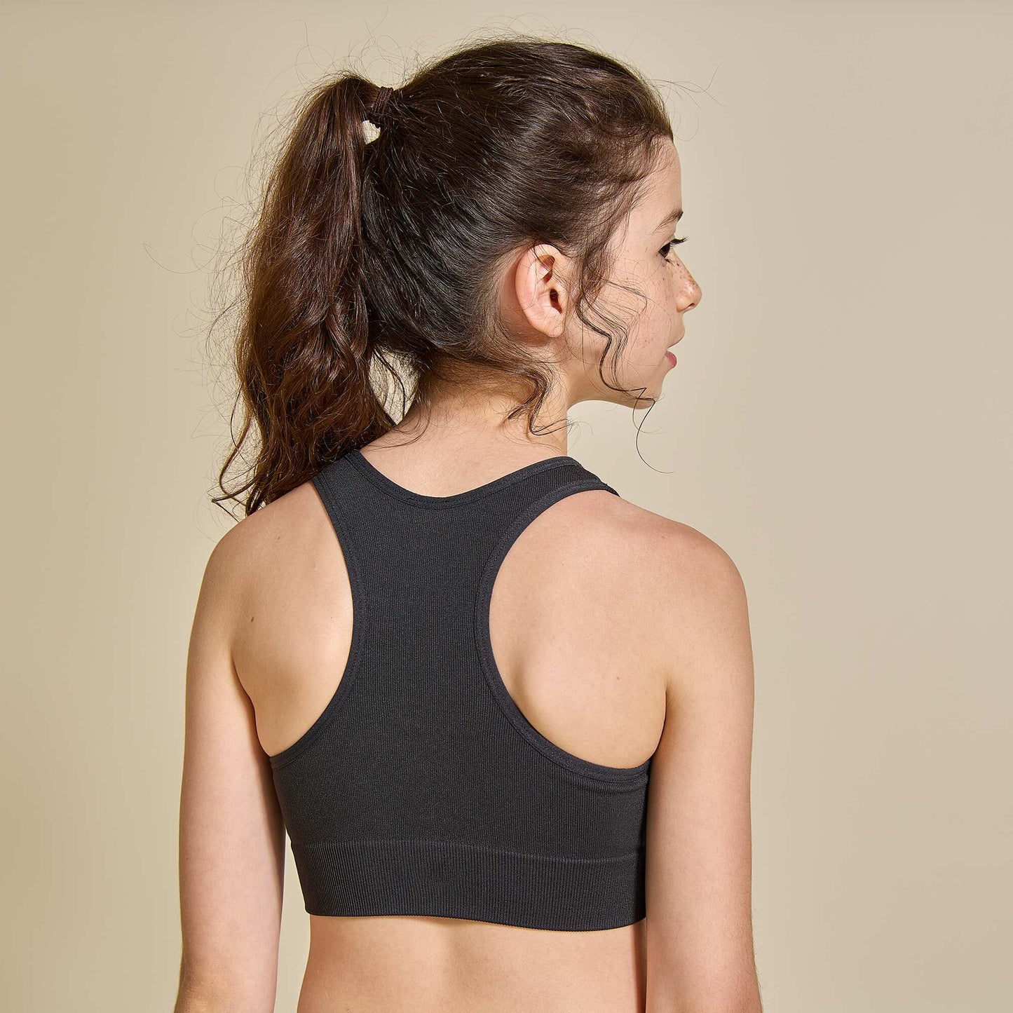Seamless sports bra BLACK