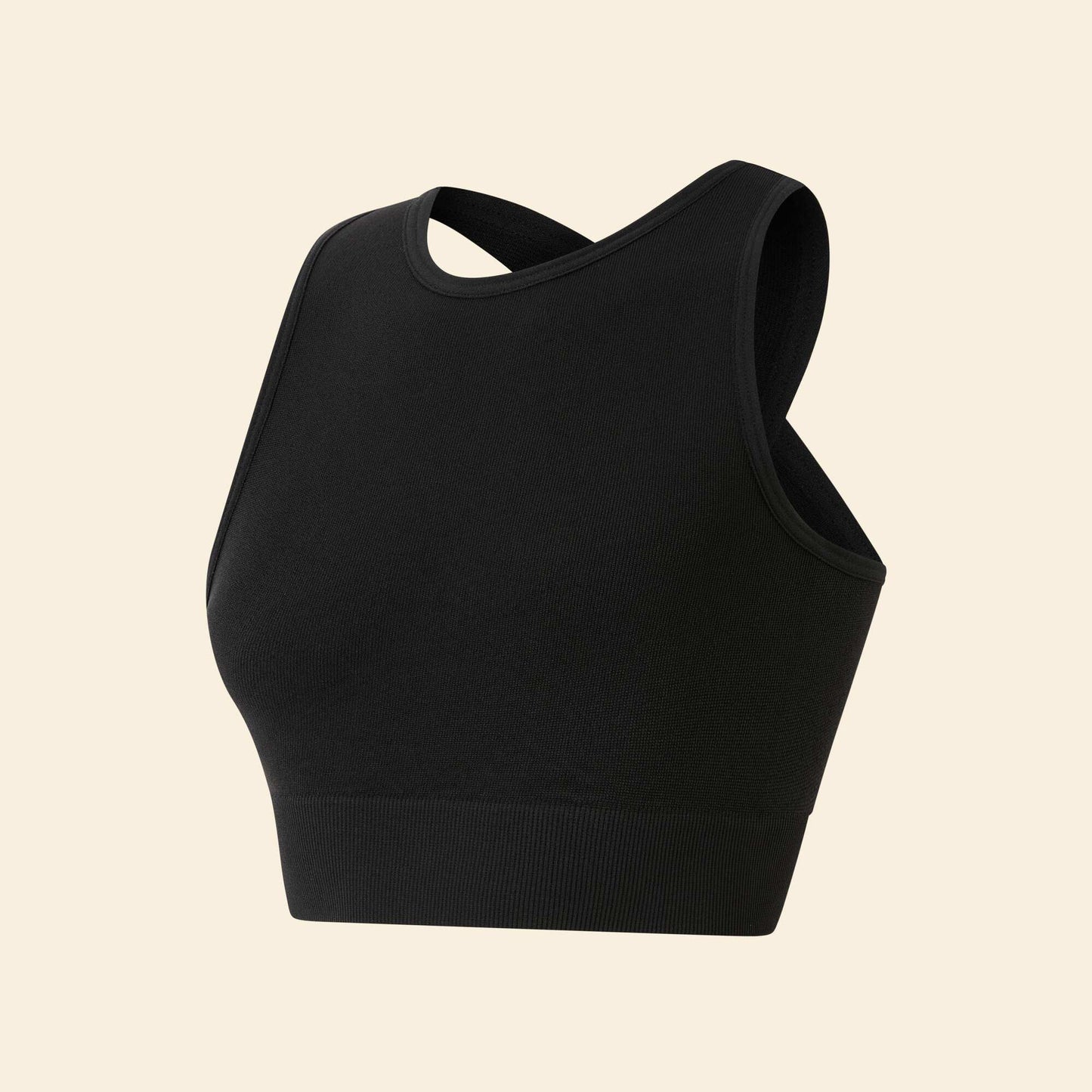 Seamless sports bra BLACK