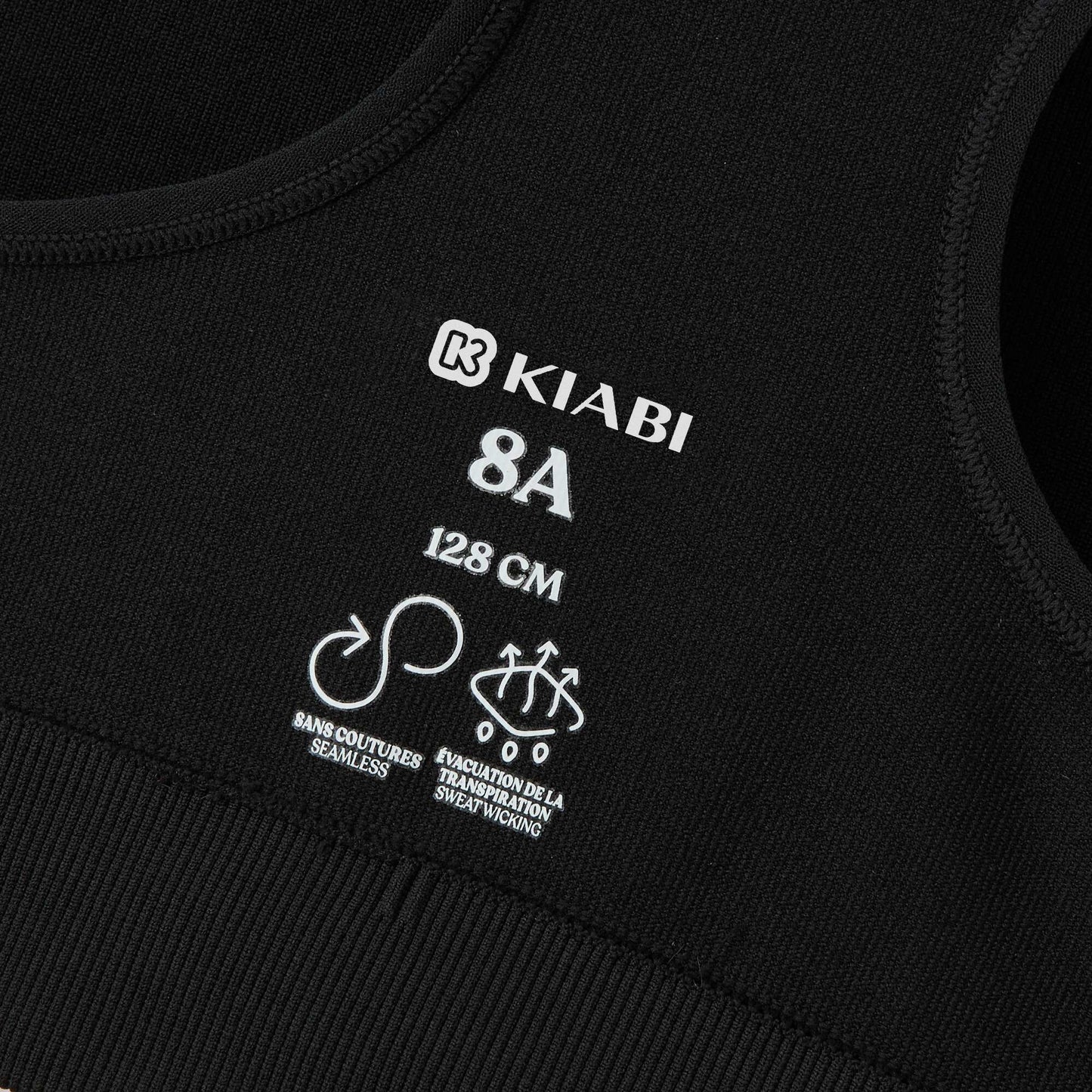 Seamless sports bra BLACK
