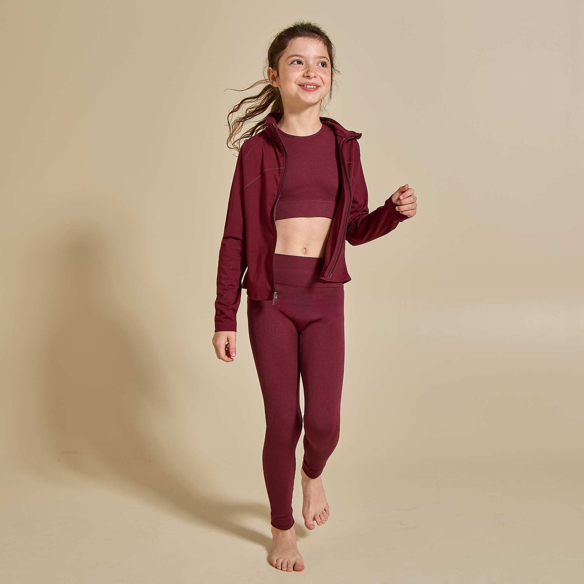 Ribbed Sports Leggings RED