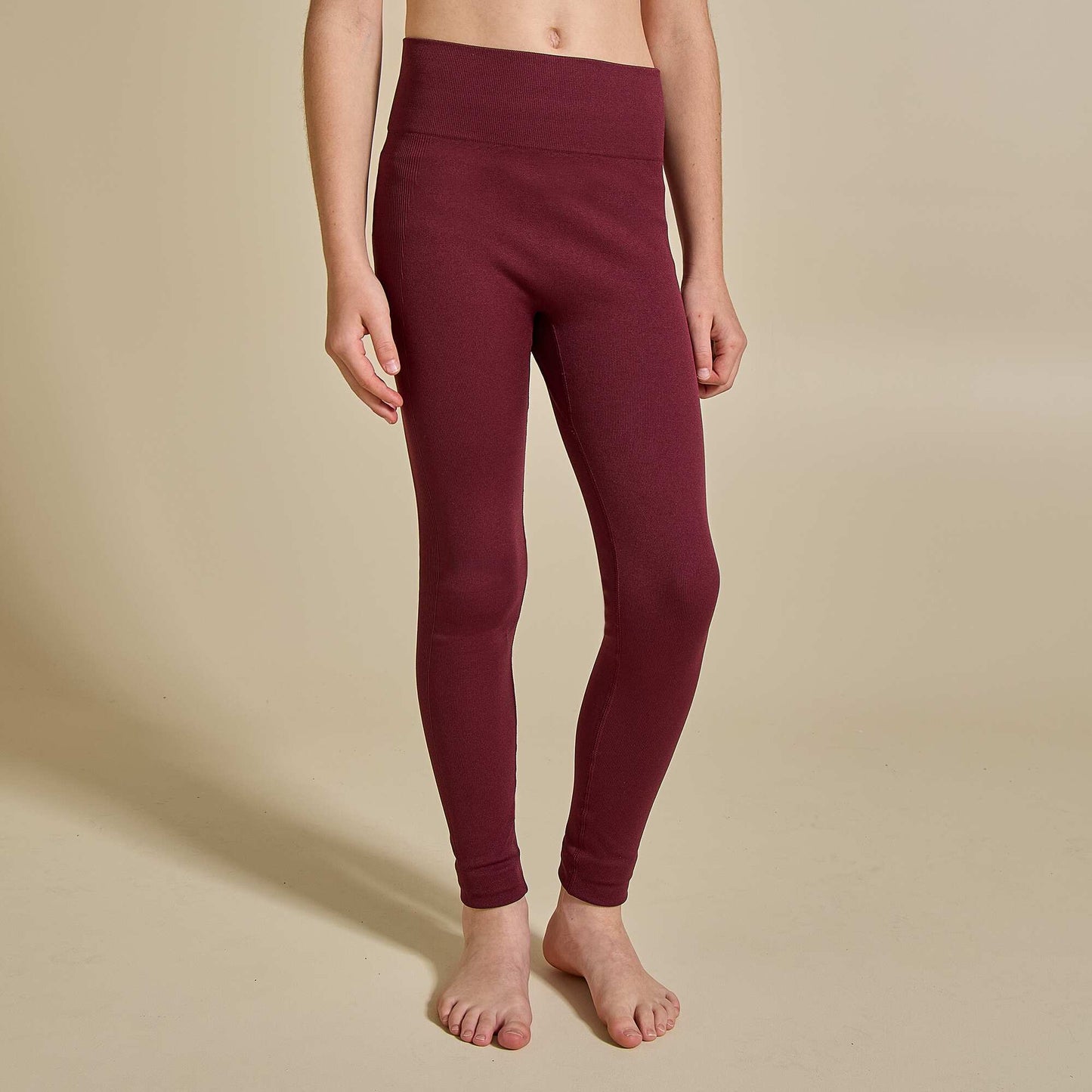 Ribbed Sports Leggings RED