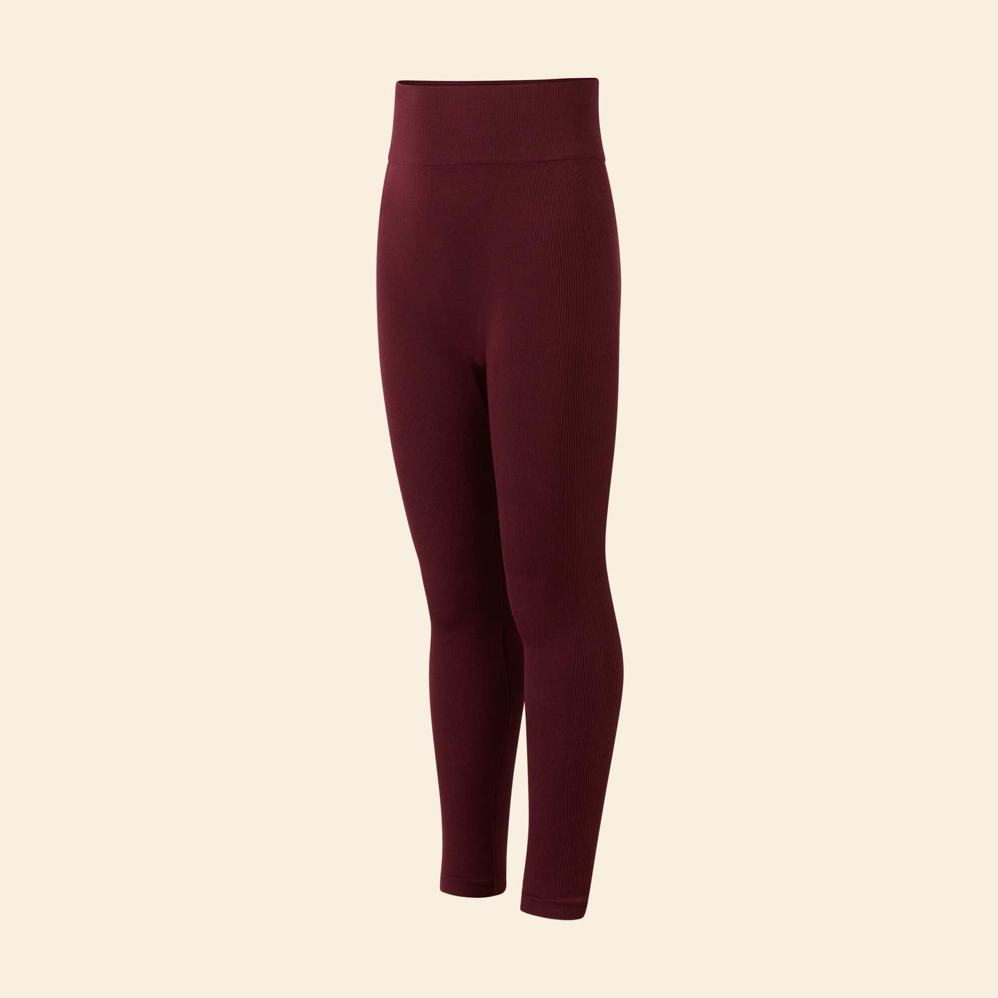 Ribbed Sports Leggings RED