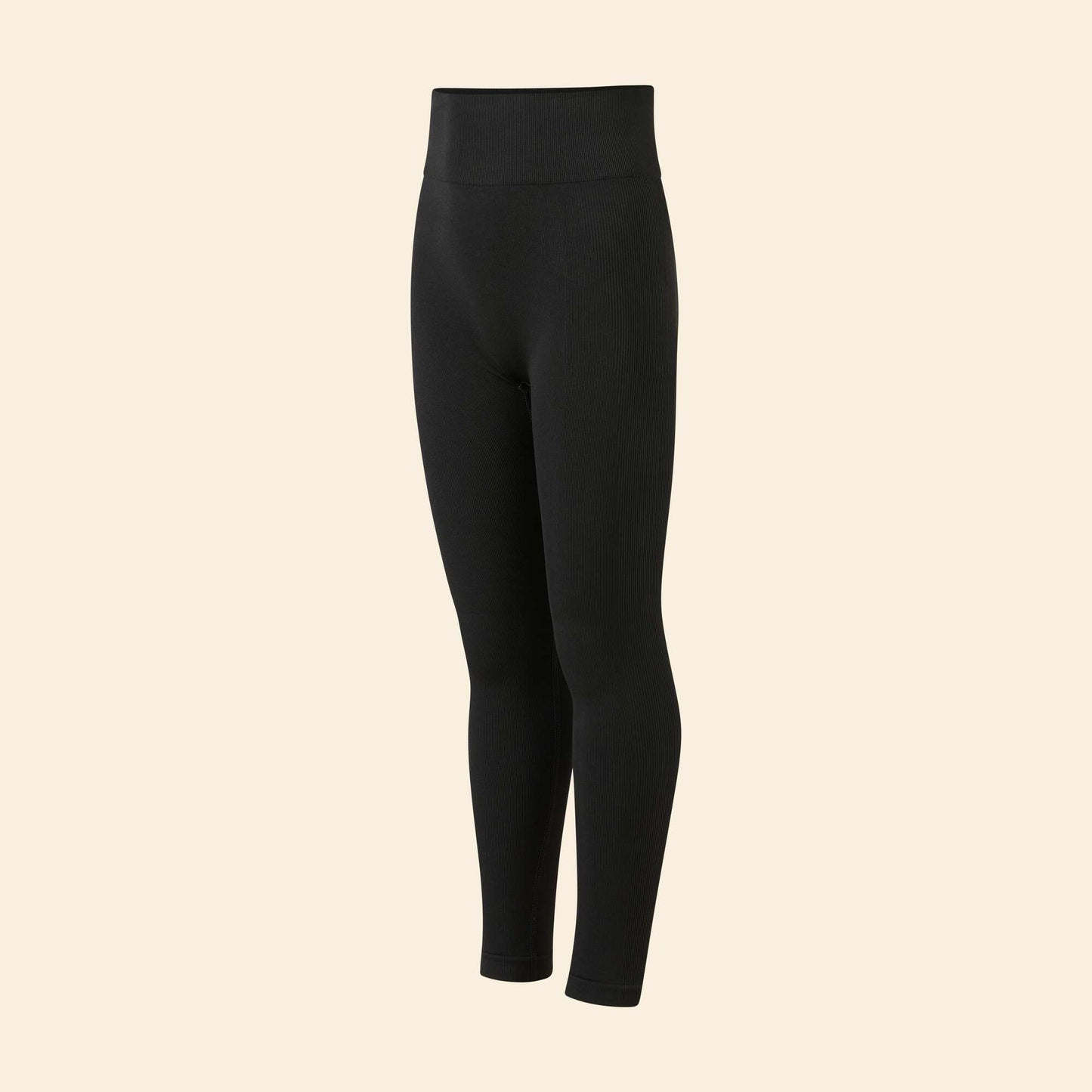 Ribbed Sports Leggings BLACK