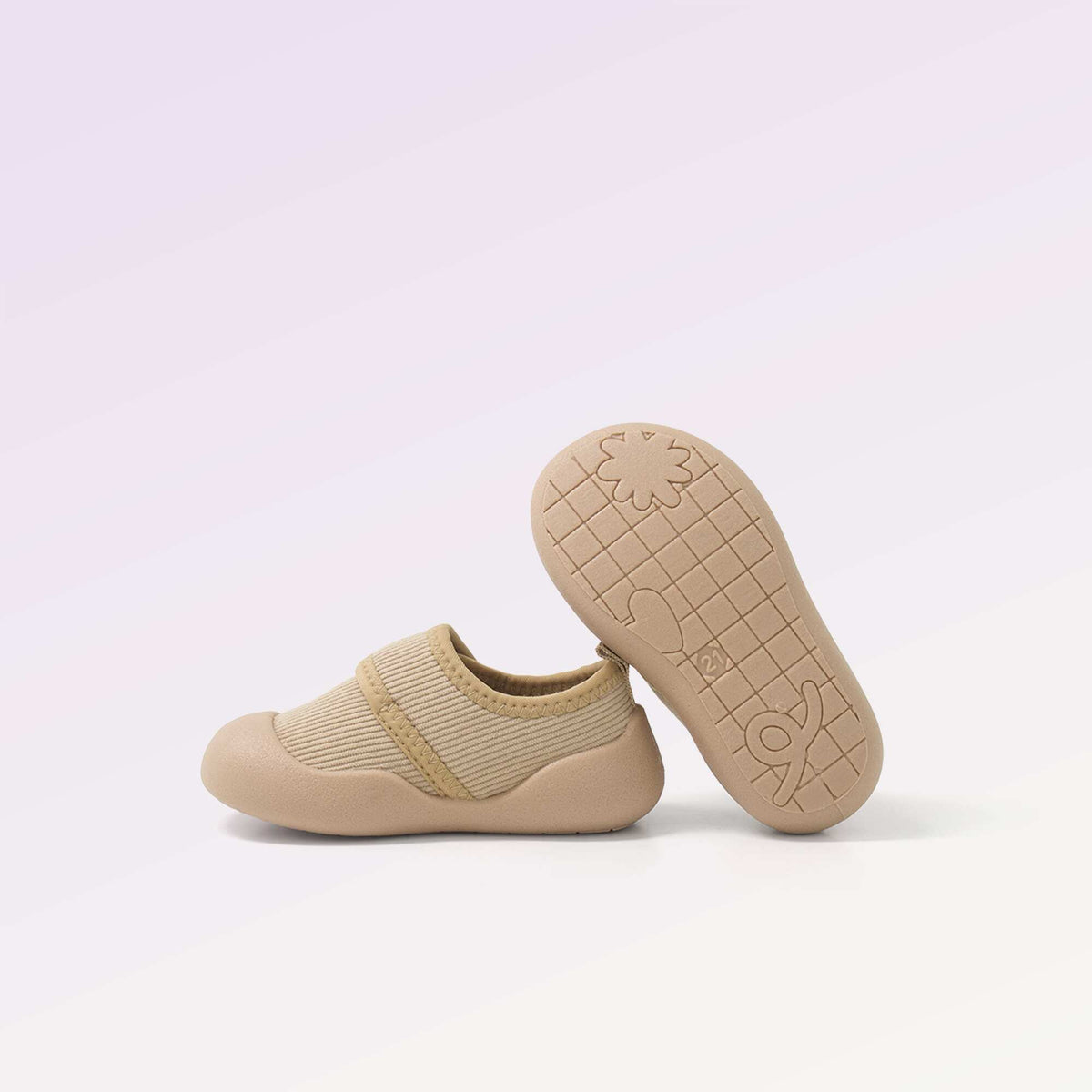 Soft low-top slippers - Motor skills 3: 'First steps' - Kitchoun BEIGE