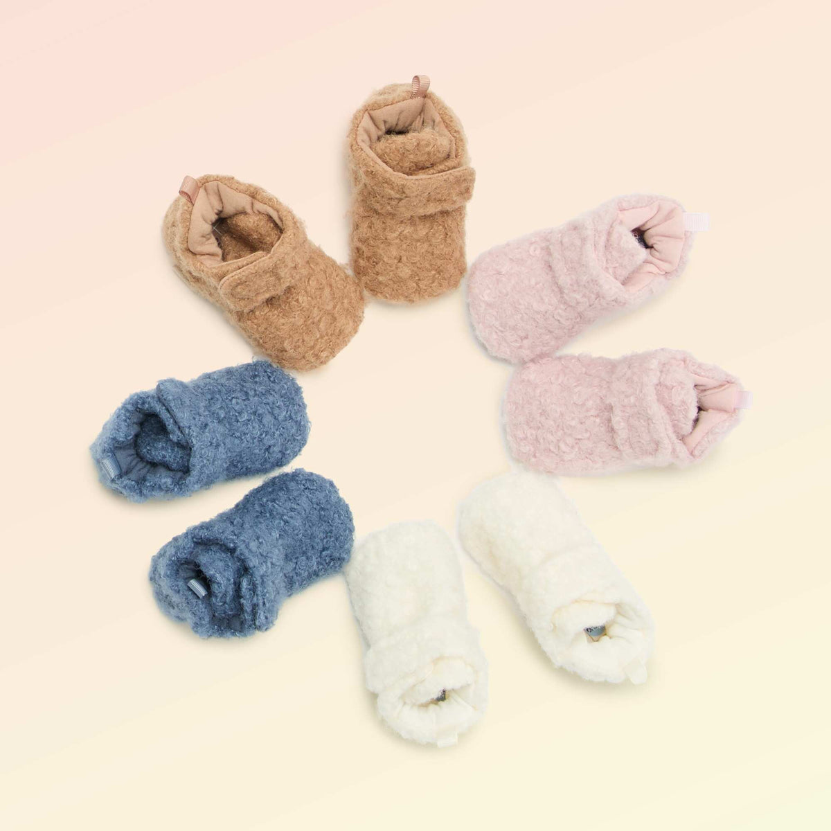 High-top sheepskin-effect slippers - 'Kitchoun' PINK