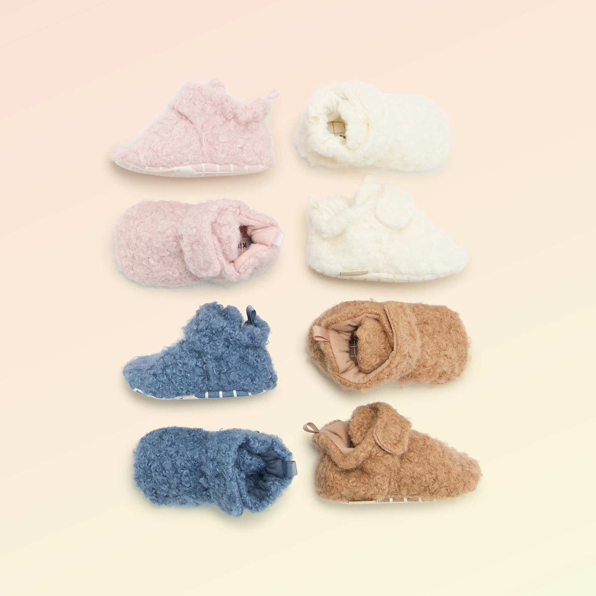 High-top sheepskin-effect slippers - 'Kitchoun' PINK