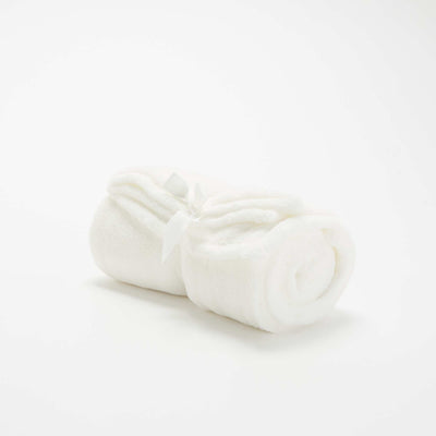 Plain fleece blanket WHITE