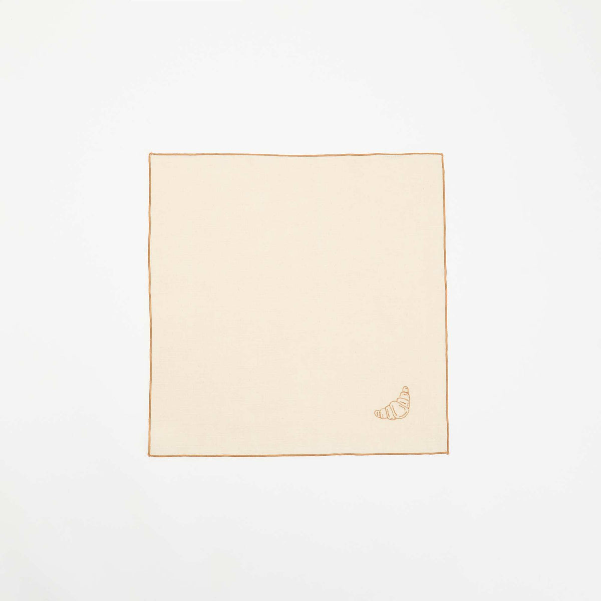Set of 2 embroidered table napkins BEIGE