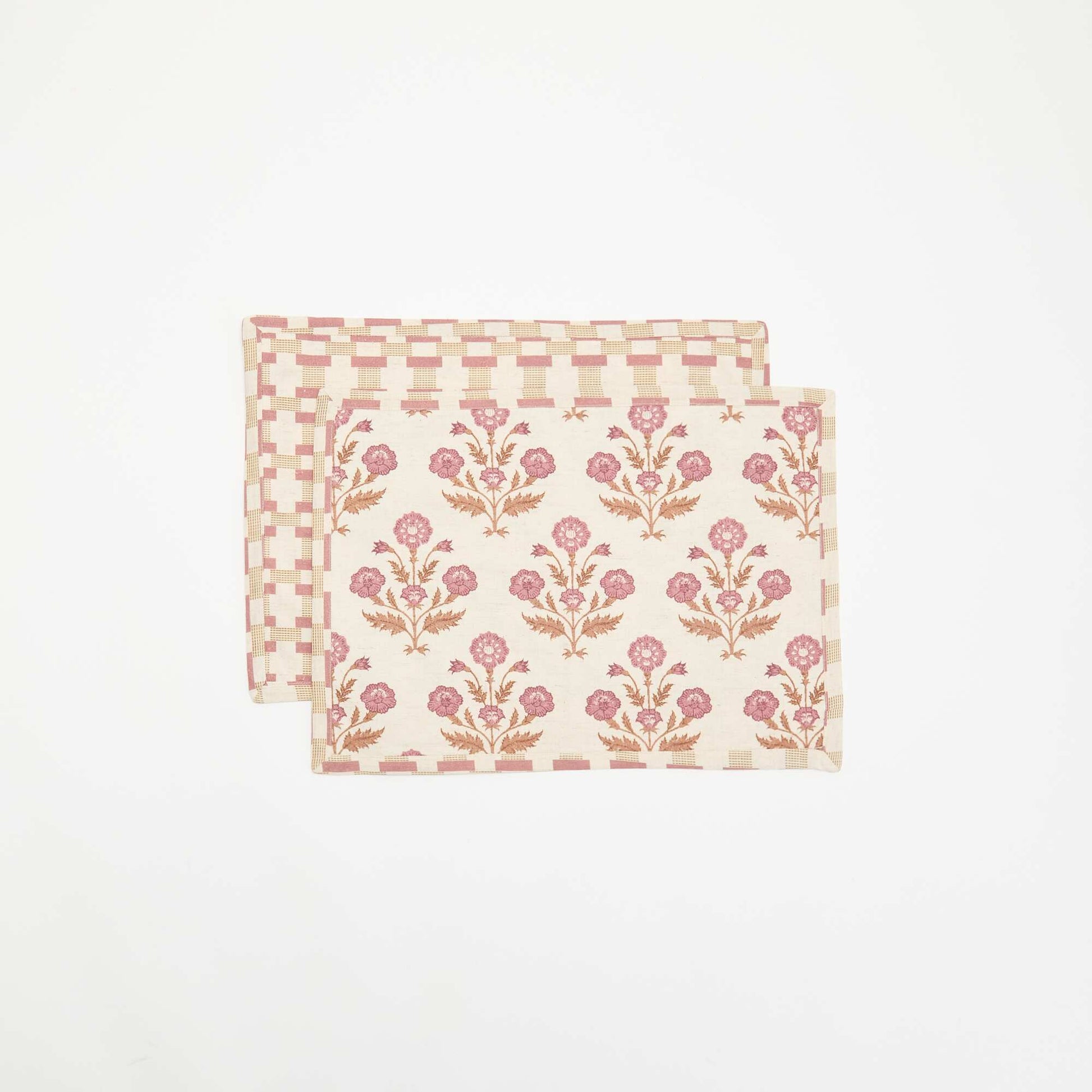 Set of 2 Printed Placemats PINK