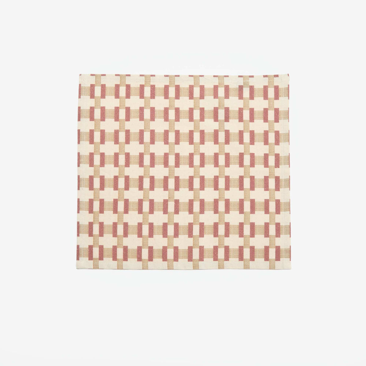 Set of 2 Plain 2-in-1 Placemats/Napkins 40 x 40 cm PINK