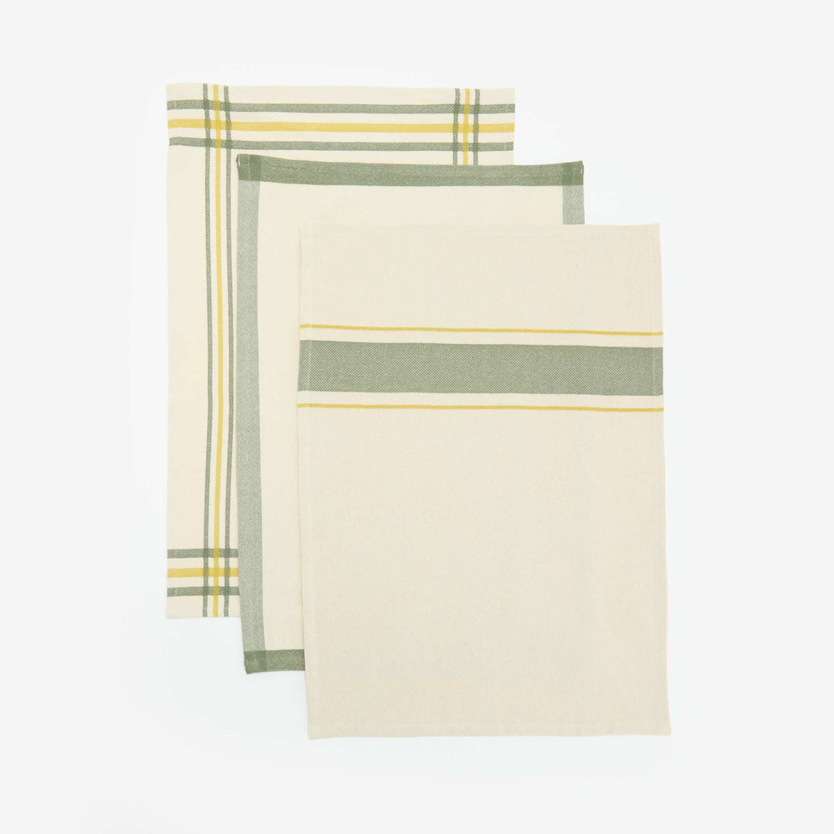 Set of 3 Tea Towels GREEN