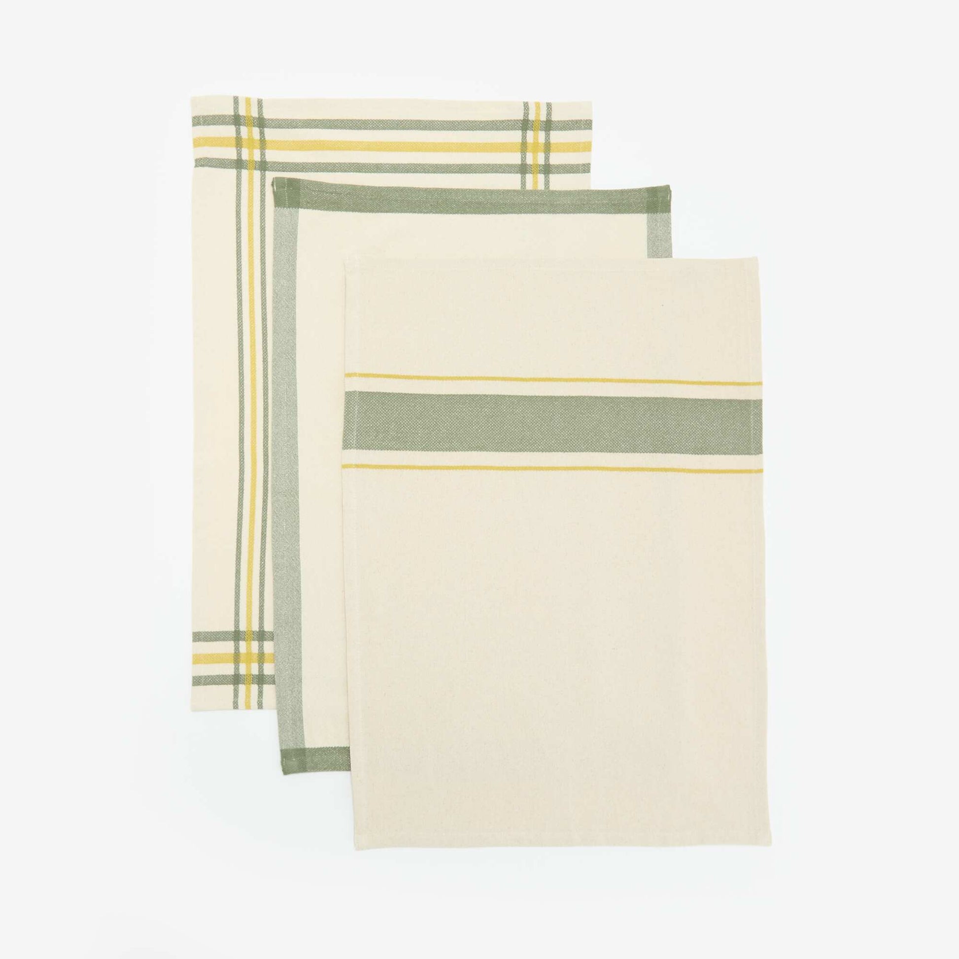 Set of 3 Tea Towels GREEN