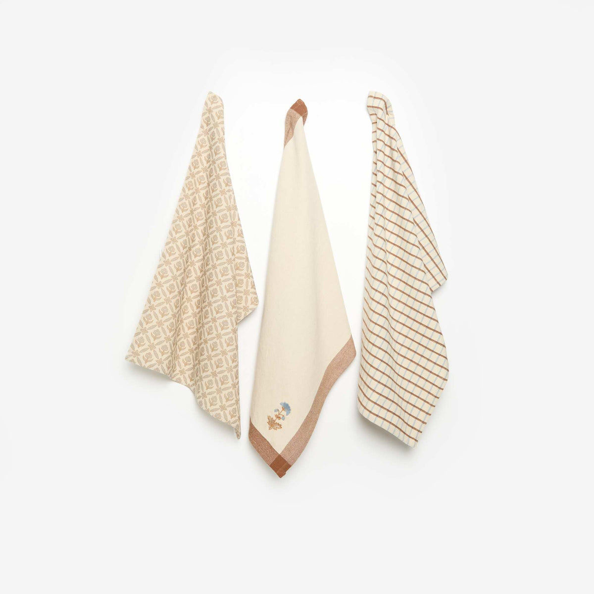 Set of 3 Tea Towels BLUE