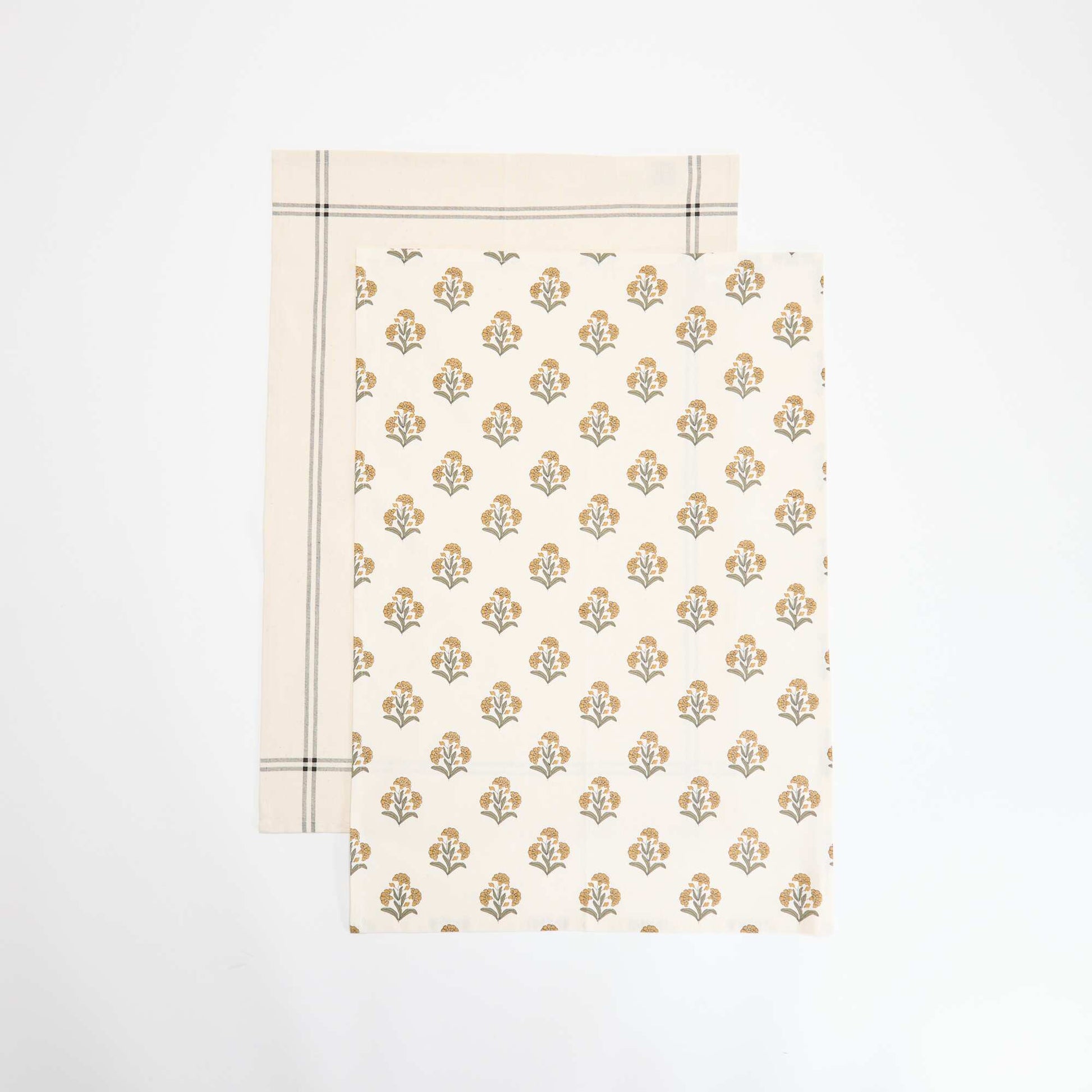 Set of 2 Tea Towels GREEN