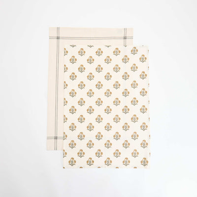Set of 2 Tea Towels GREEN