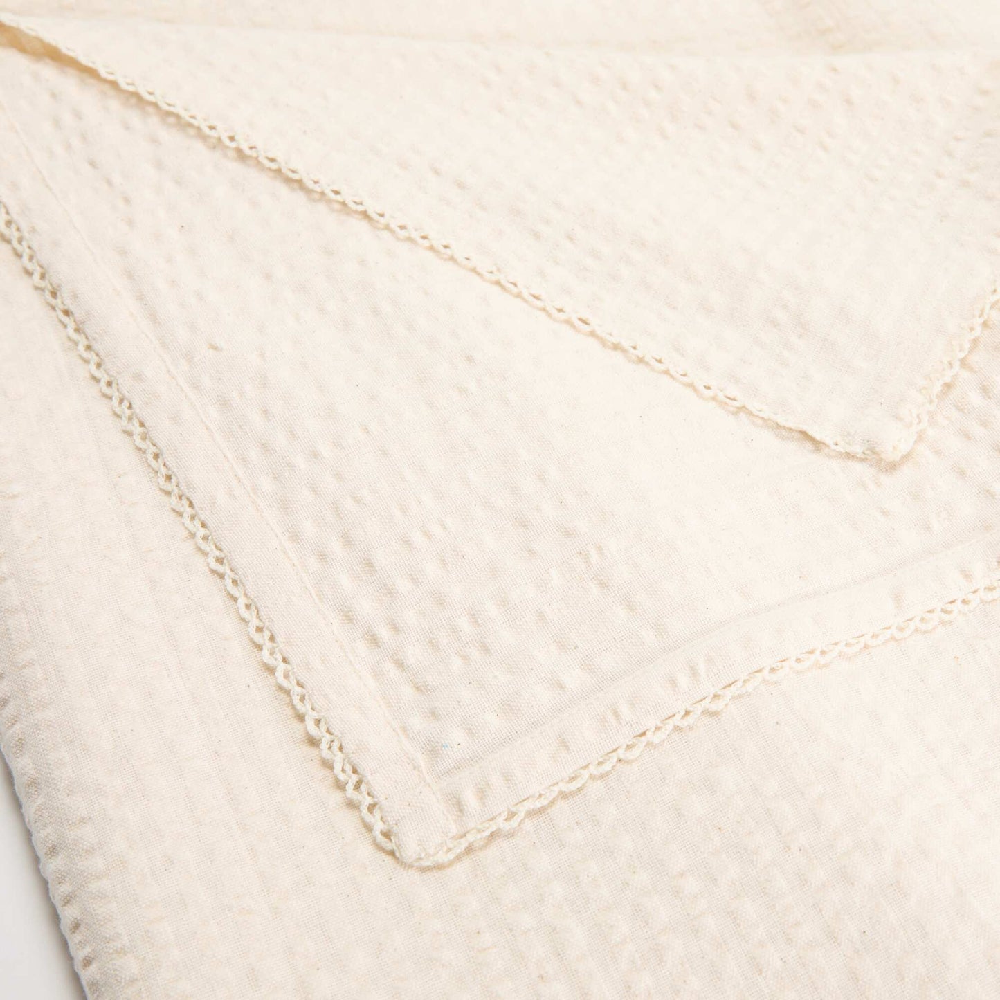 Waffle fabric tablecloth BEIGE