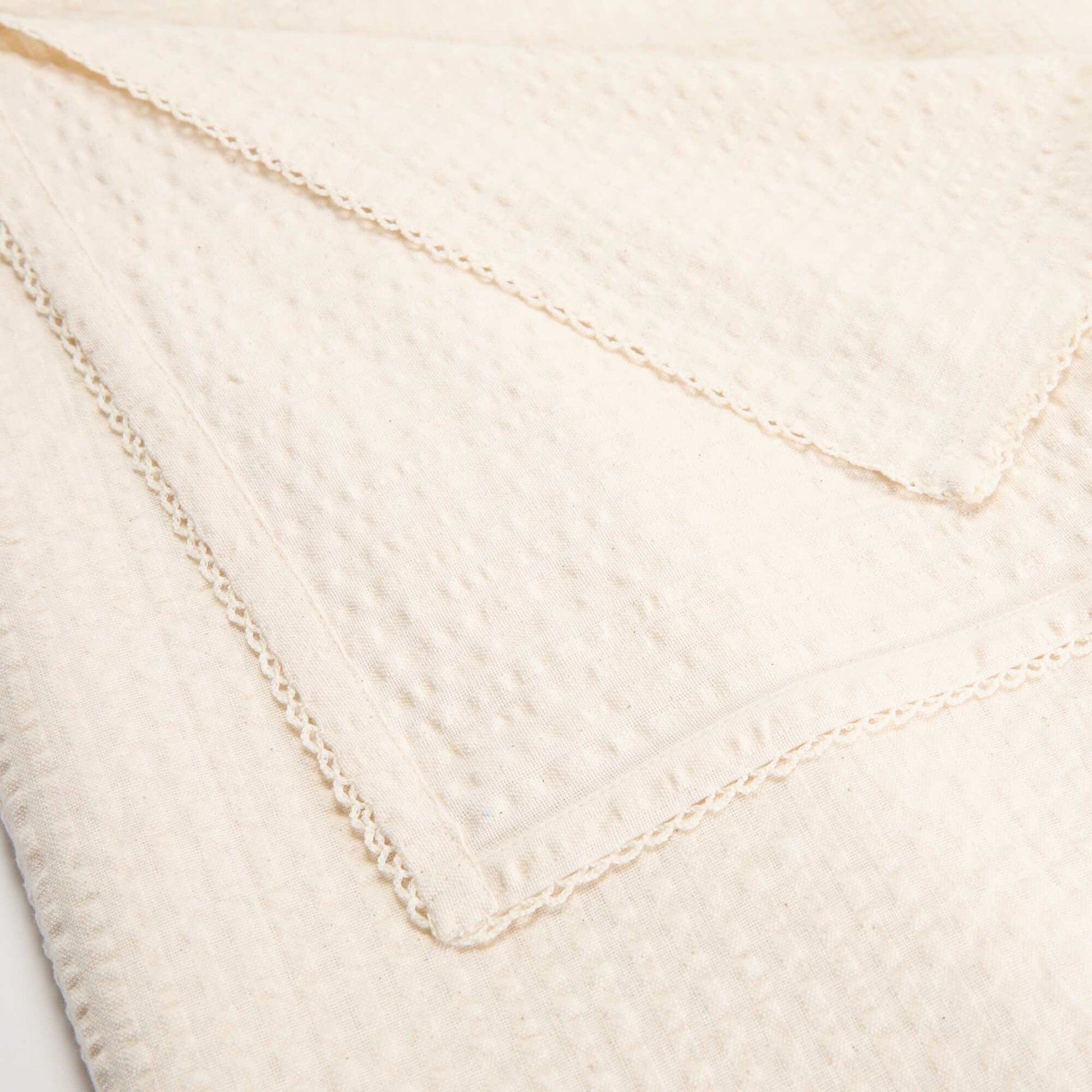 Waffle fabric tablecloth BEIGE
