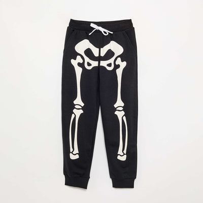 'Skeleton' Joggers BLACK