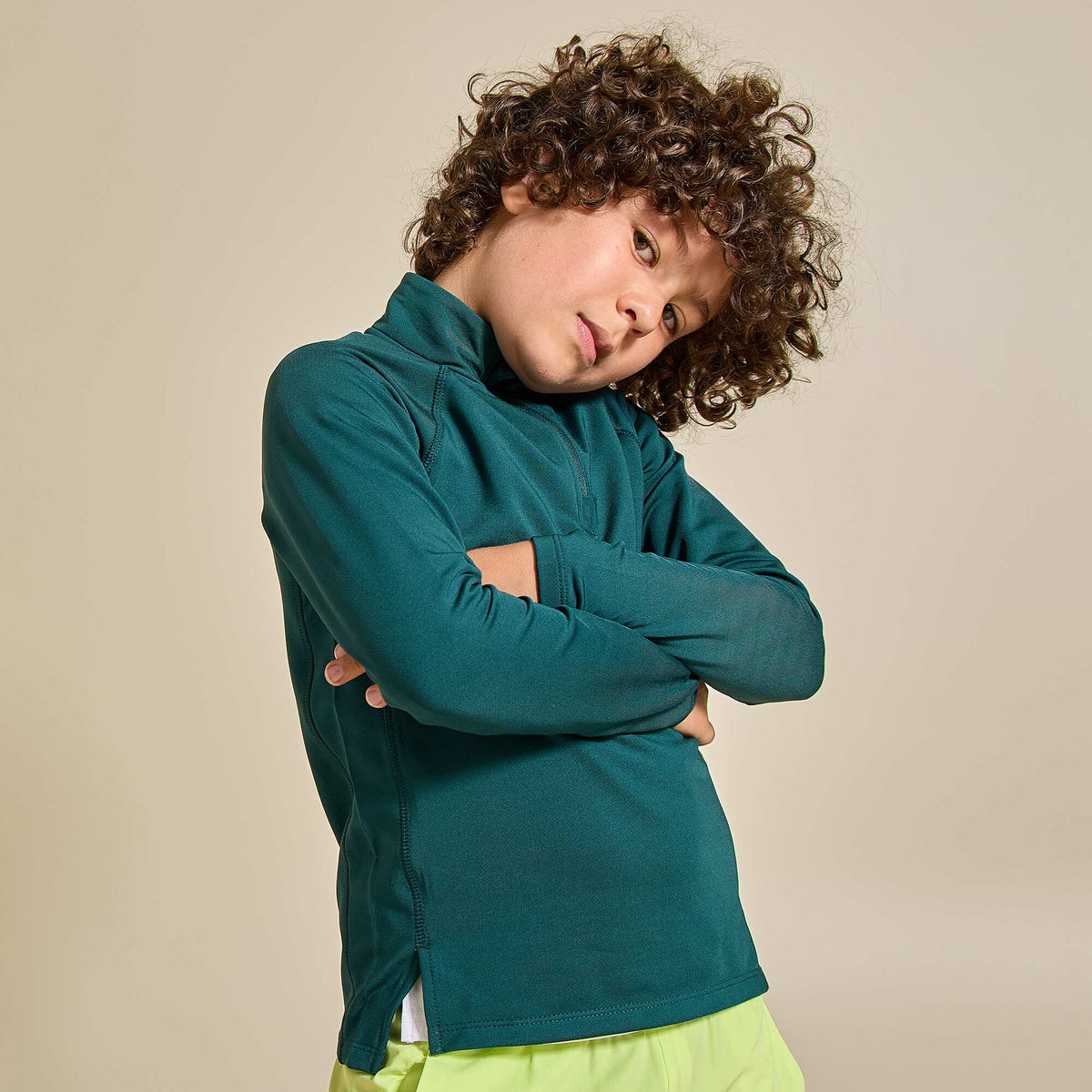 Zip-neck sports jacket GREEN