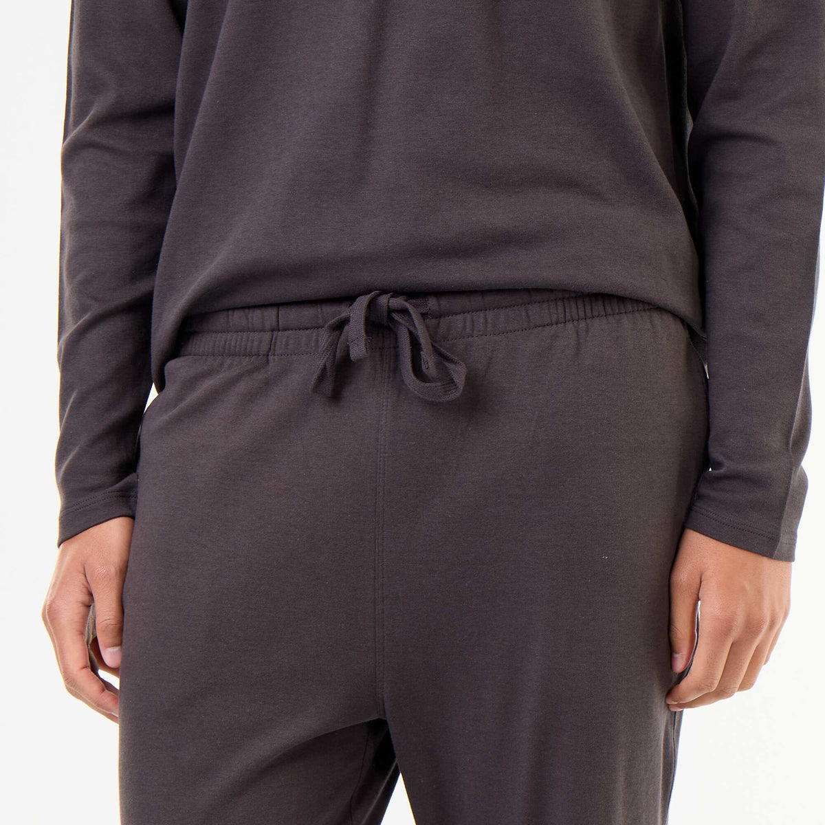Long pajama set: t-shirt + trousers - 2 pieces BLACK