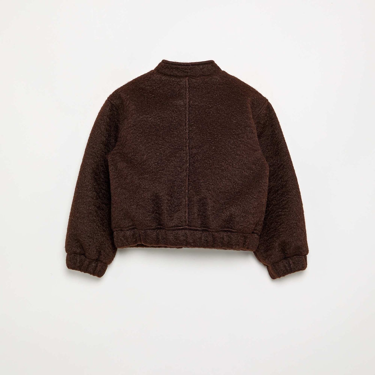 Faux wool jacket BROWN