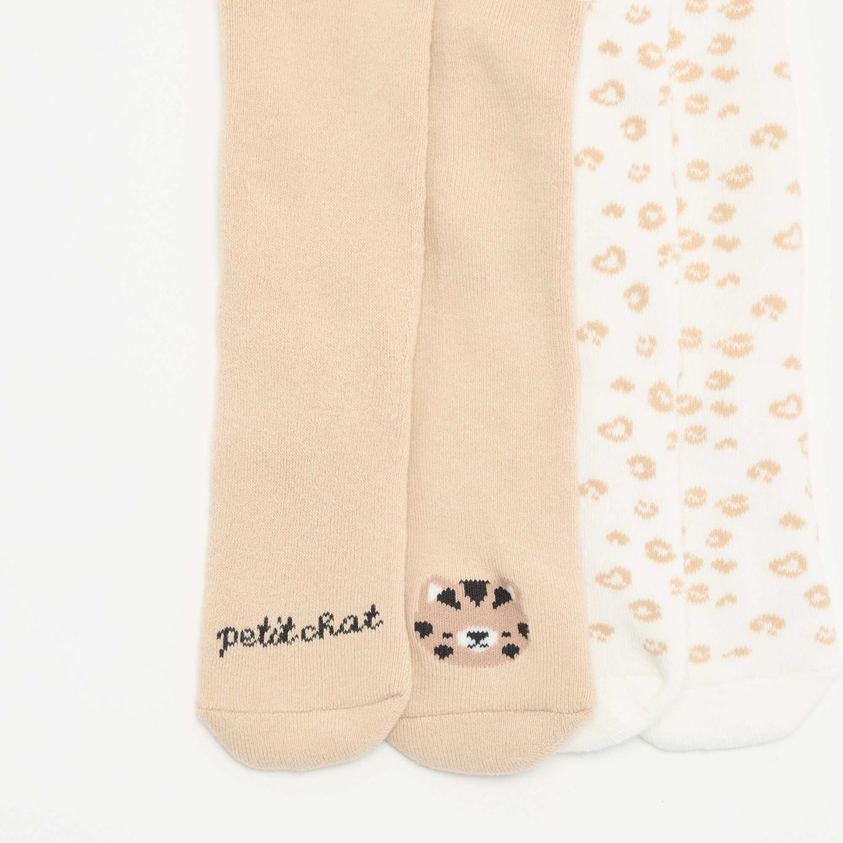 Pack of 2 pairs of tights BEIGE