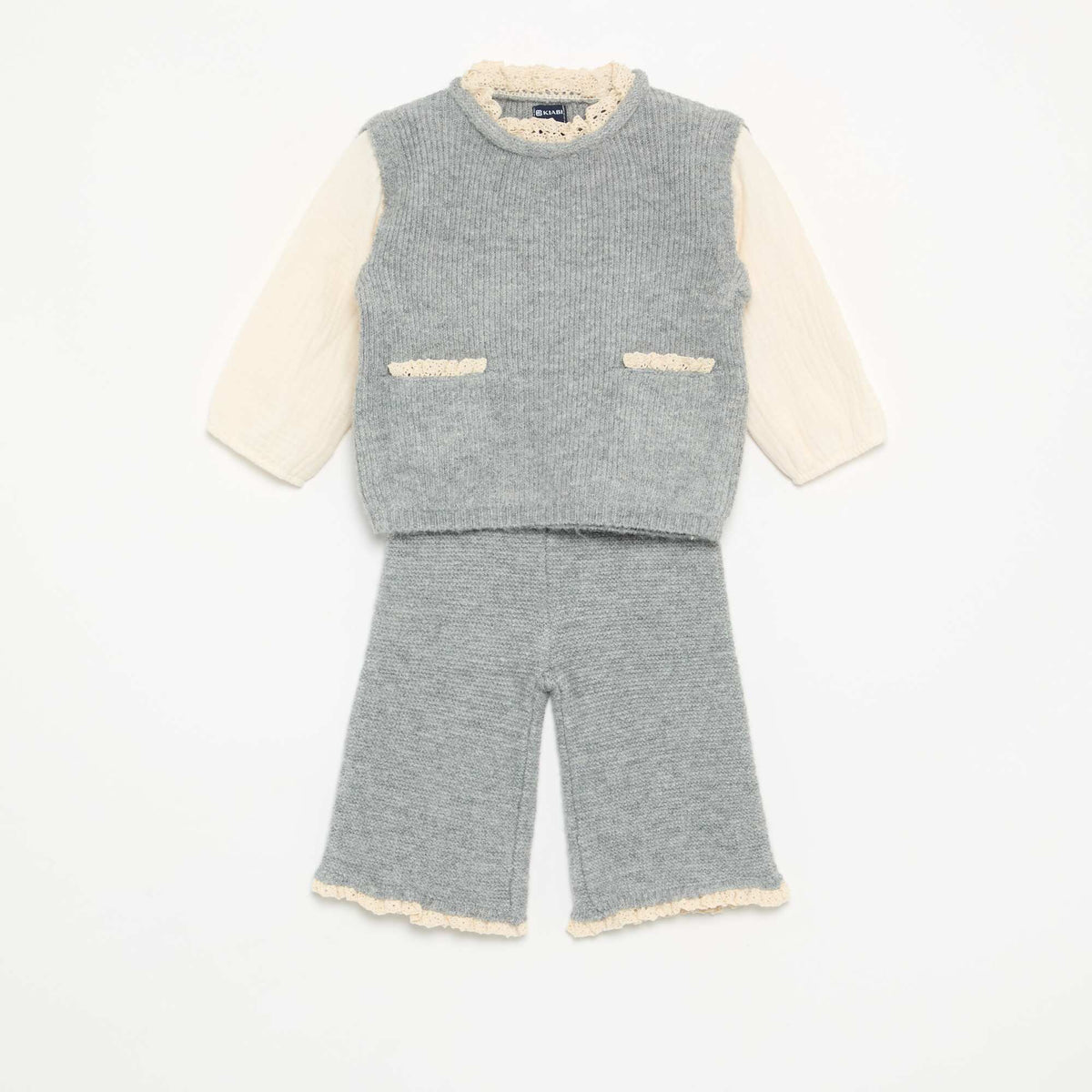 2-piece set - 2-in-1 sweater + leggings GREY
