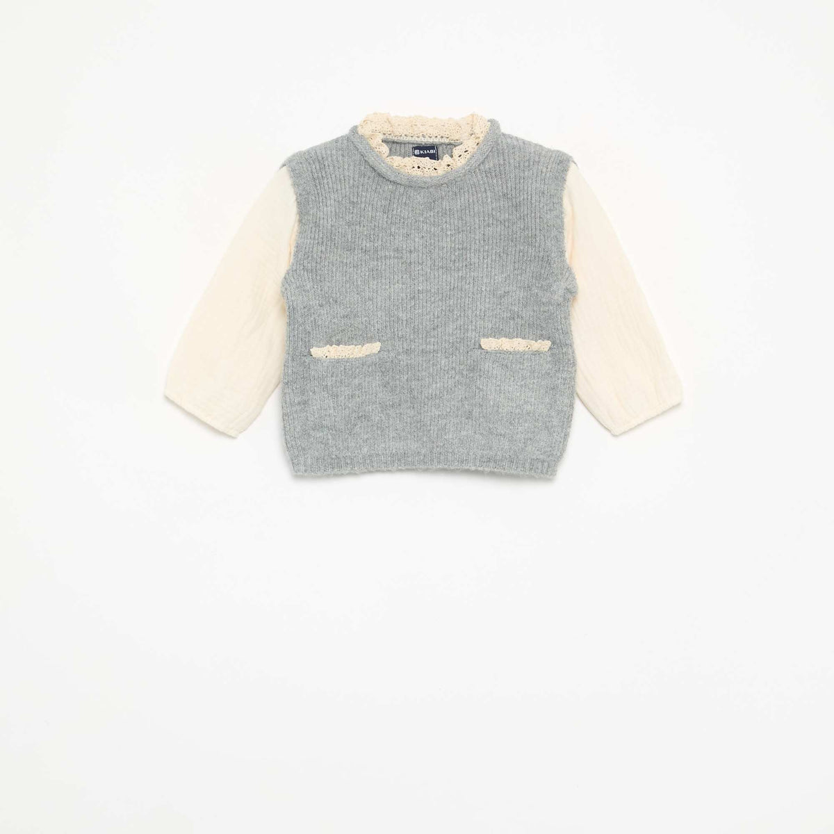 2-piece set - 2-in-1 sweater + leggings GREY