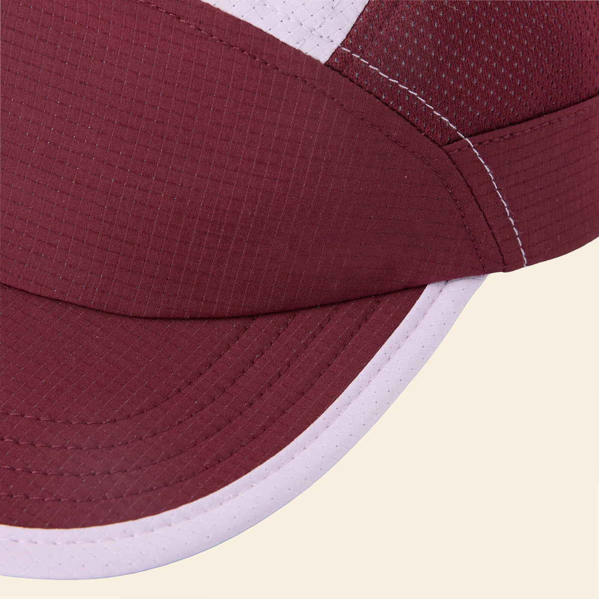 Running cap with soft brim RED