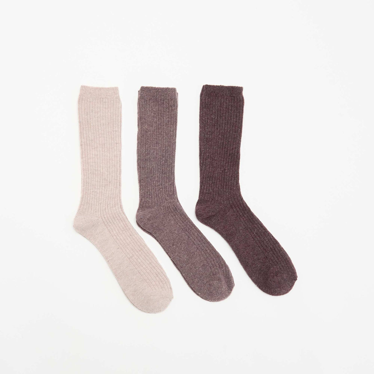 3-Pack of Warm Socks PURPLE