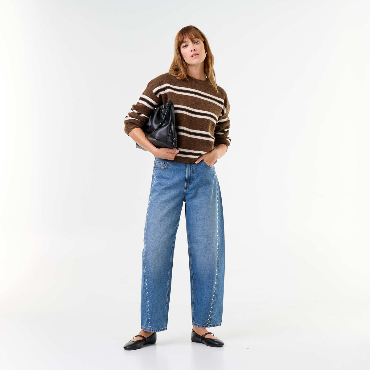 Chunky knit sweater BROWN