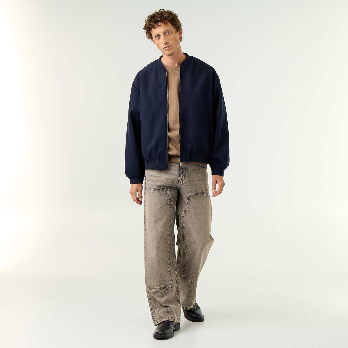 Faux Wool Jacket BLUE