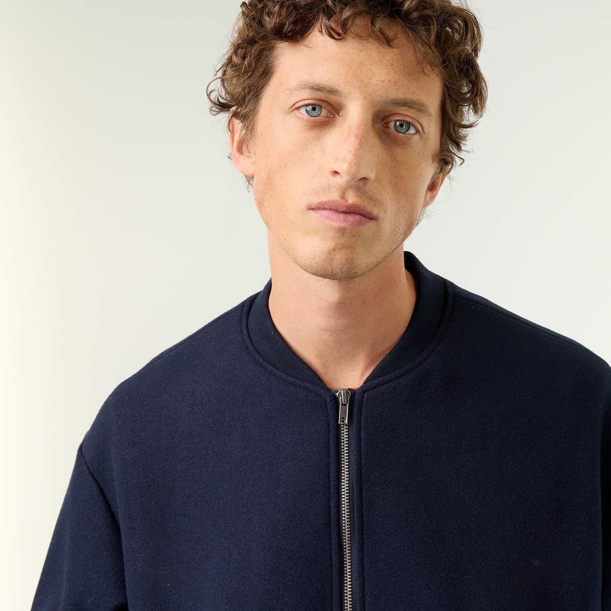 Faux Wool Jacket BLUE