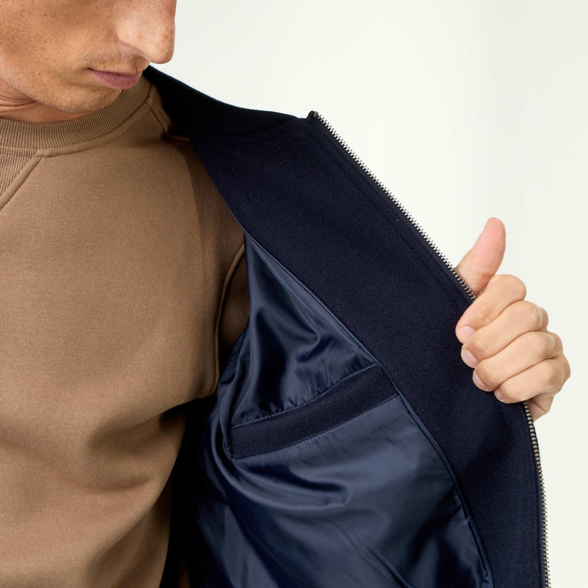 Faux Wool Jacket BLUE