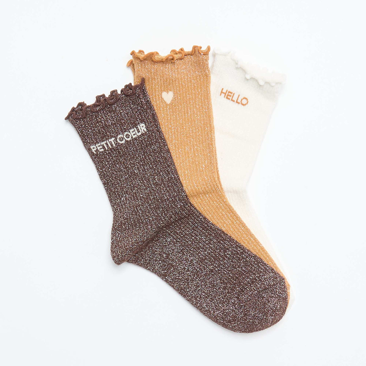 Sparkly Novelty Socks WHITE