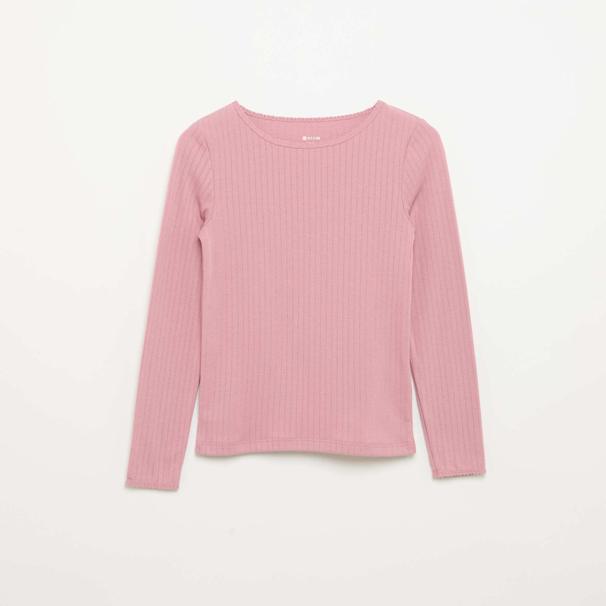 Pack of 2 Fancy Knit Long-Sleeved T-shirts PINK