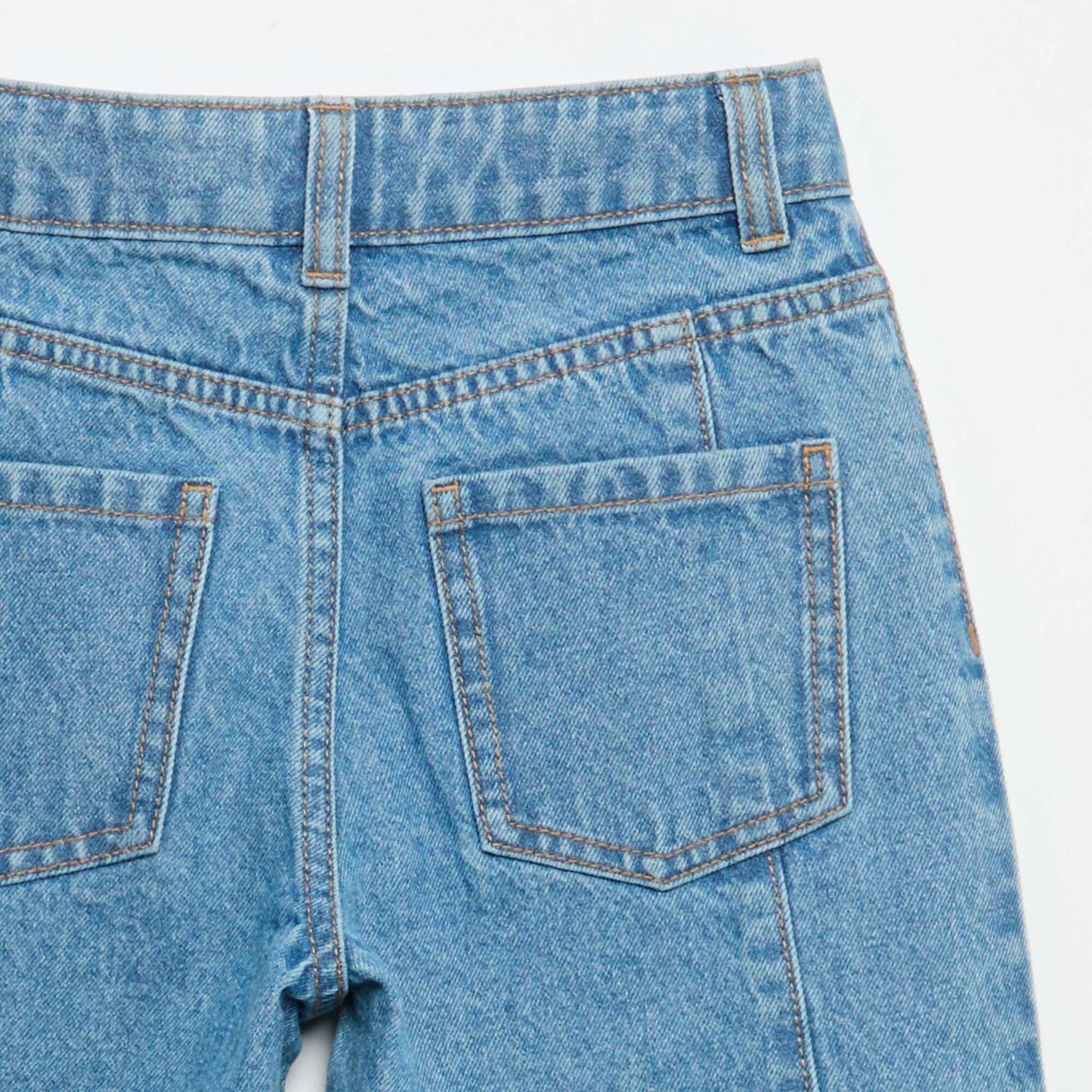 Wide Leg Trousers with Decorative Studs BLUE