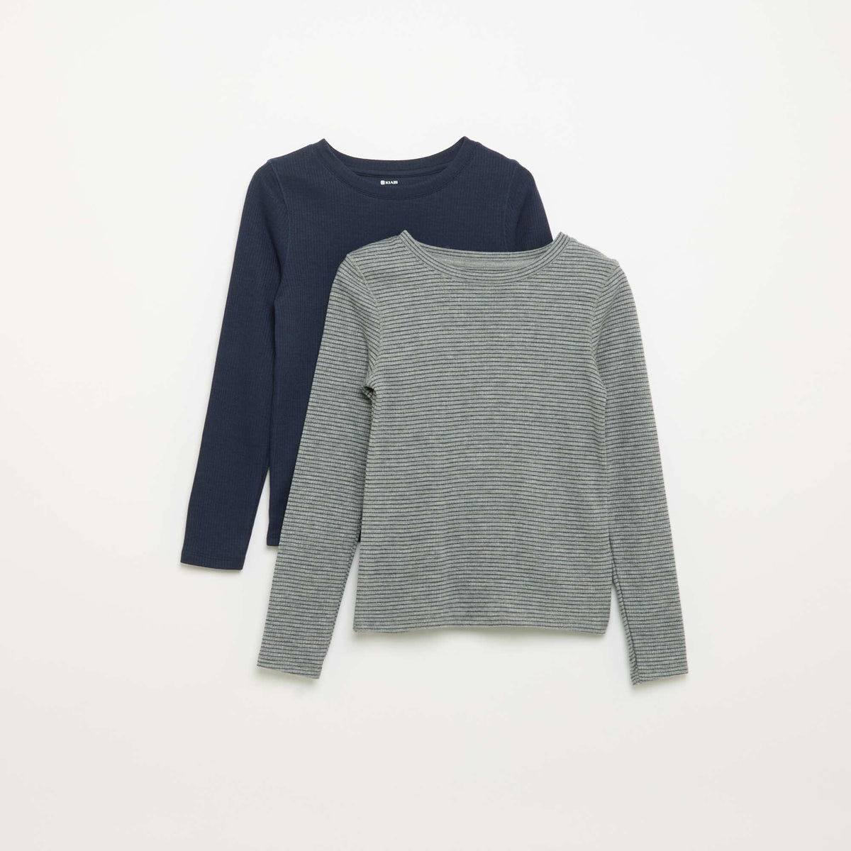 Pack of 2 Long-Sleeved T-shirts GREY